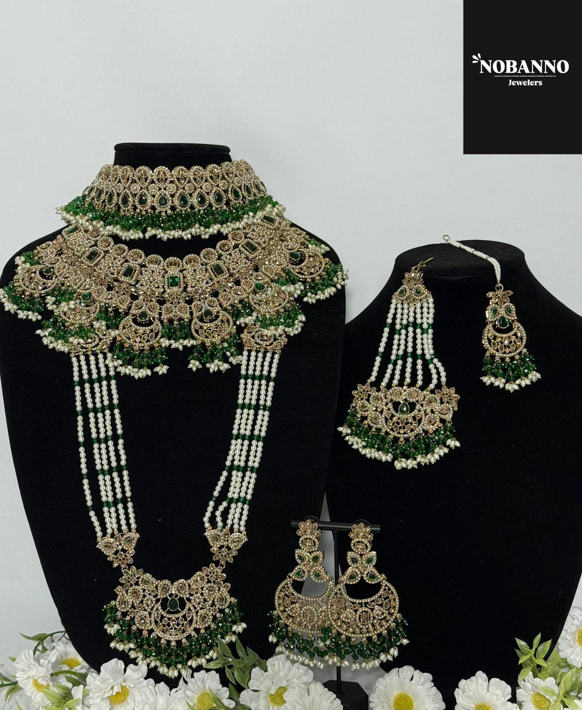 Pristine Handcrafted polki Kundan Bridal set/Indian Full Bridal Jewelry Set/ High Quality Kundan Polki 7 Piece Set