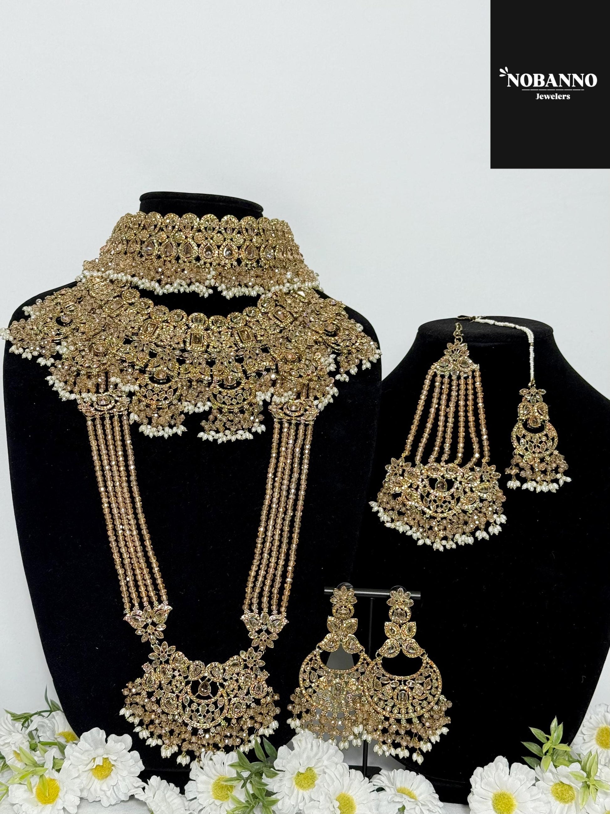 Pristine Handcrafted polki Kundan Bridal set/Indian Full Bridal Jewelry Set/ High Quality Kundan Polki 7 Piece Set