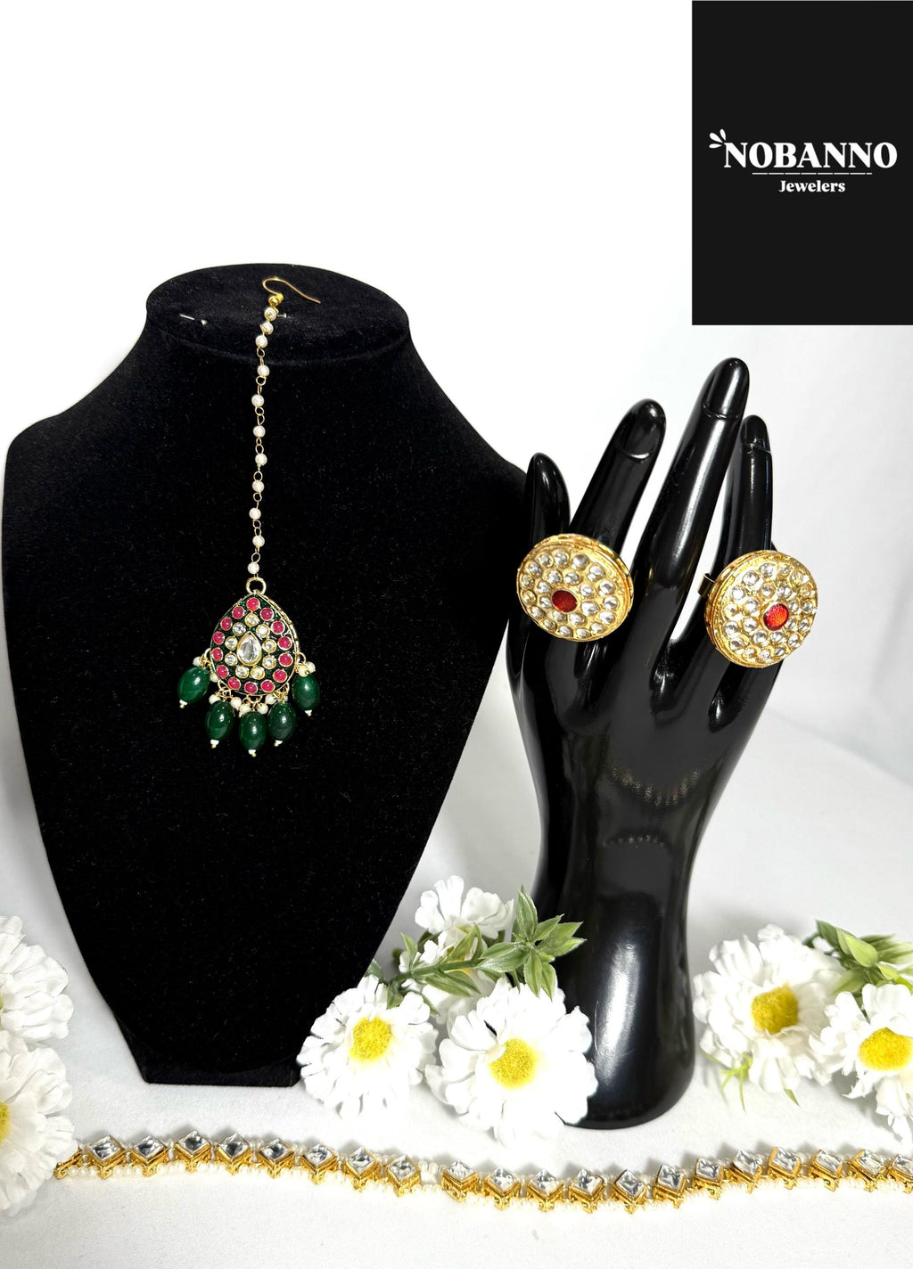 Pristine Handcrafted Kundan Semi Bridal set/Indian Semi Bridal Jewelry Set/ High Quality Kundan 7 Piece Set