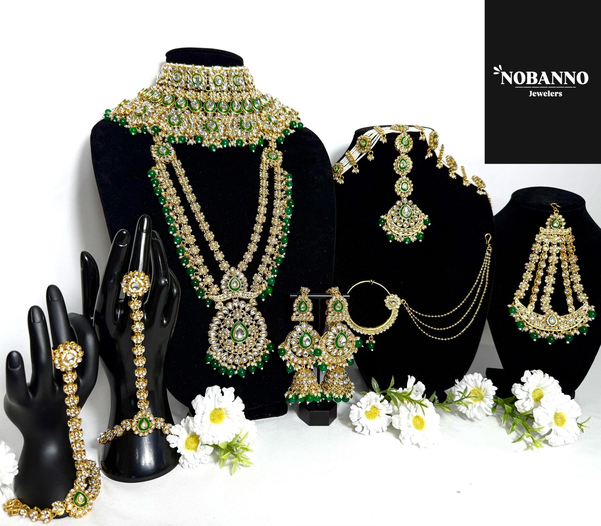 Pristine Handcrafted  Kundan Bridal set/Indian Full Bridal Jewelry Set/ High Quality Kundan Polki 9 Piece Set