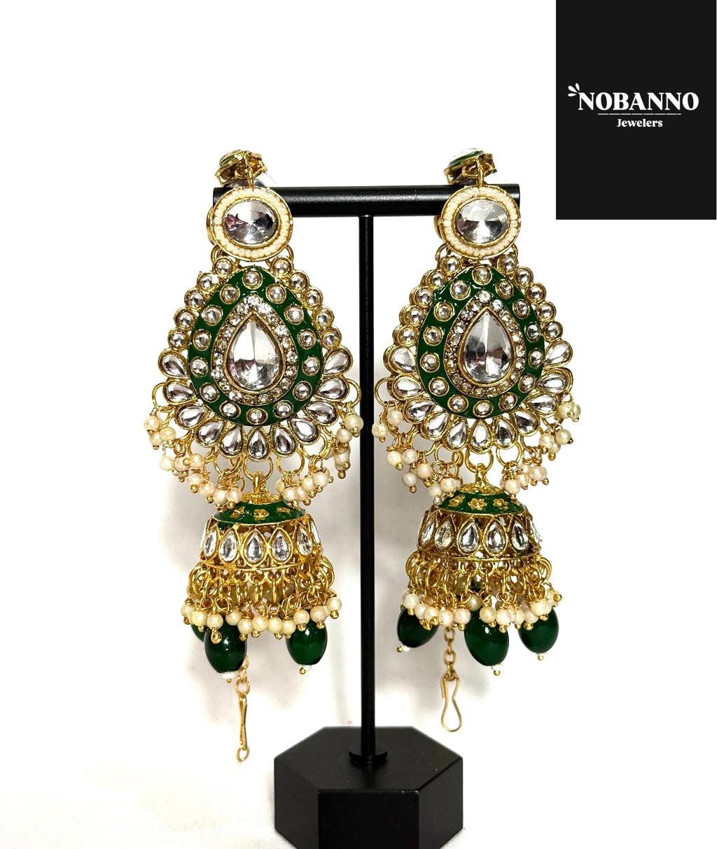 Pristine Handcrafted Kundan Full Bridal set/Indian Full Bridal Jewelry Set/ High Quality Kundan 9 Piece Set.