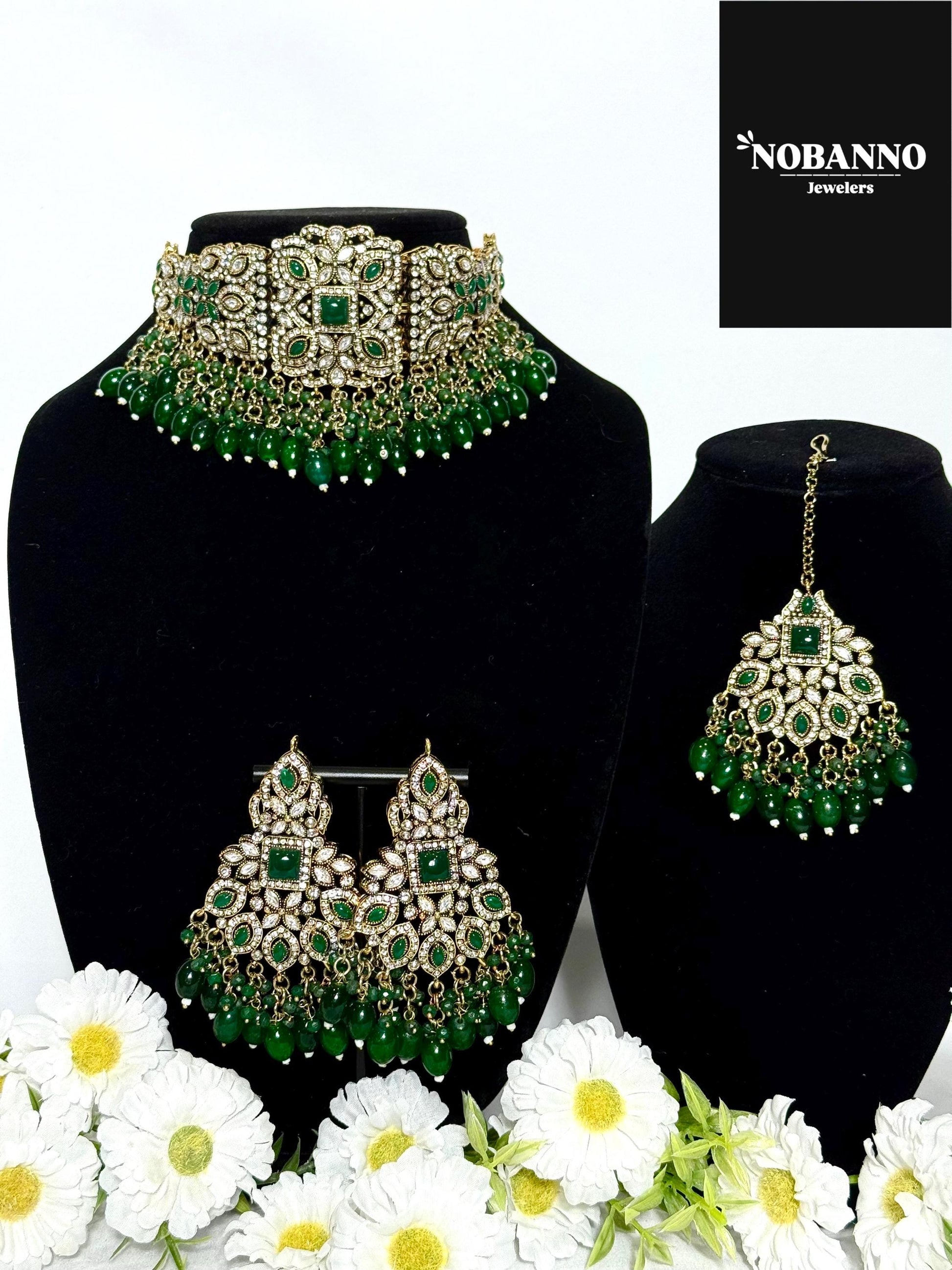 Premium Quality Moissanite Kundan Victorian Polished Jewelry Set/Indian Jewellery/ kundan jewellery/High quality stone choker set.