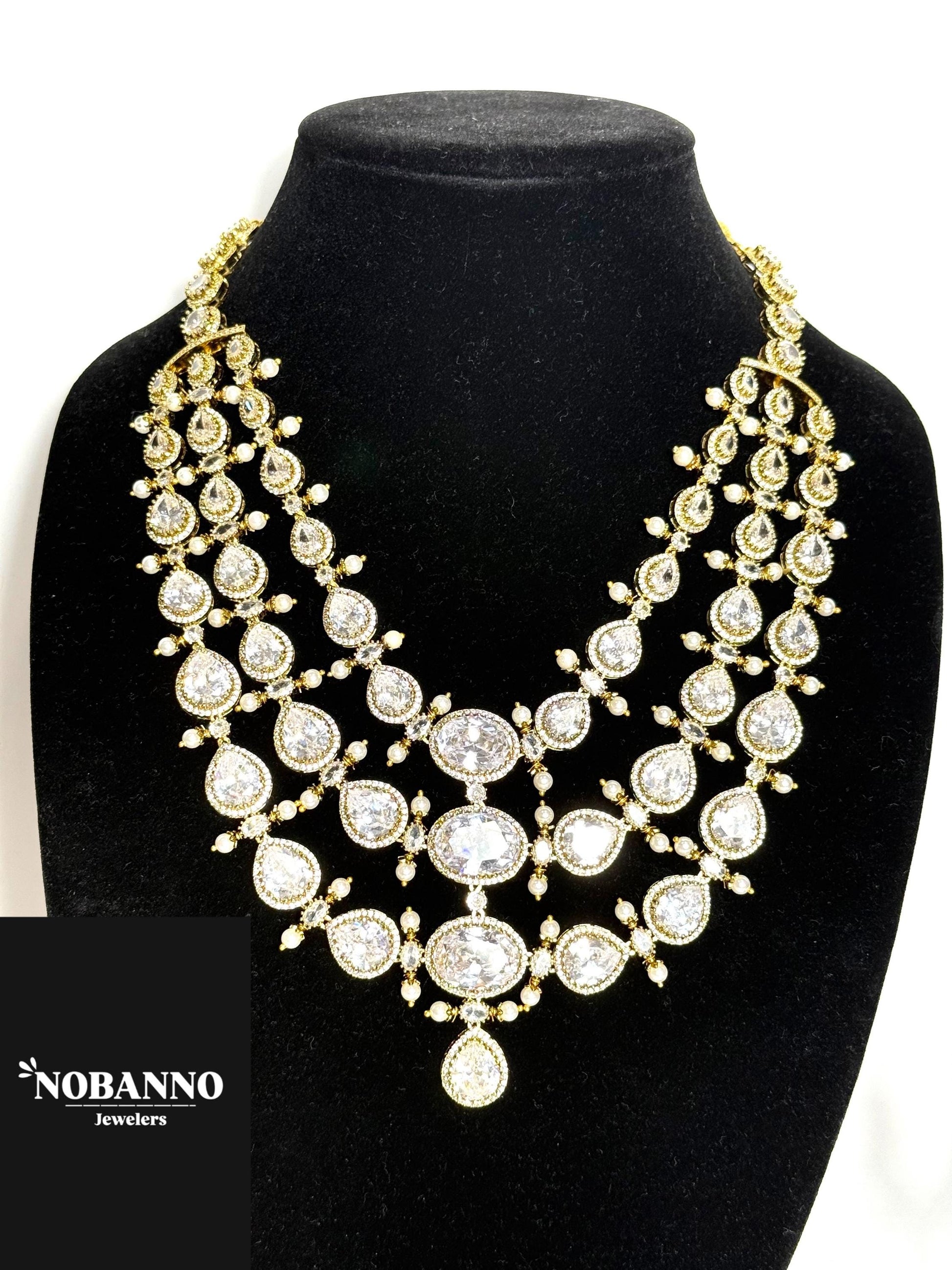 Premium Quality Moissanite Kundan Victorian Polished Jewelry Set/Indian Jewellery/ kundan jewellery/High quality stone neacklace set.