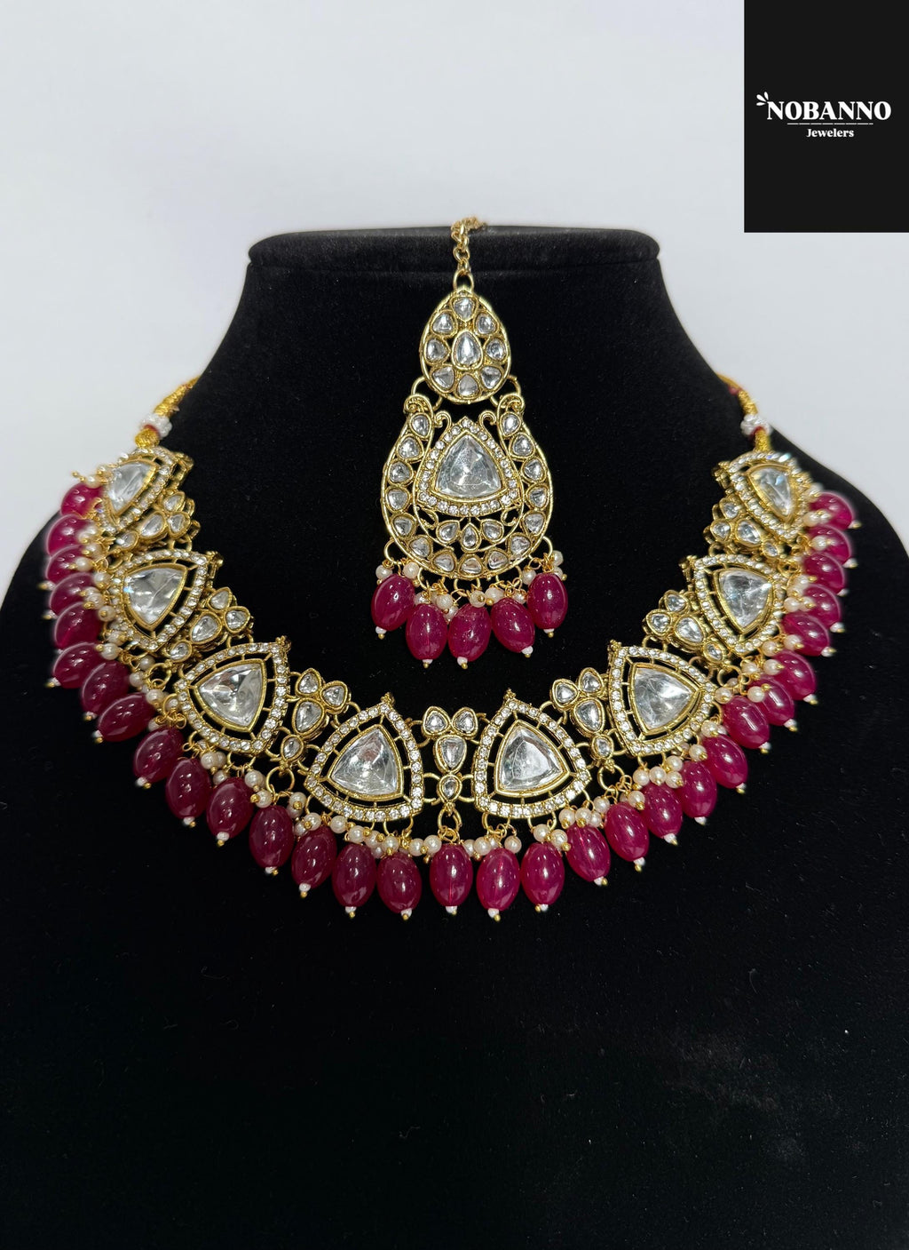 Pristine Handcrafted  Kundan Necklace set/Indian  Jewelry Set/ High Quality Kundan 4 Piece Set