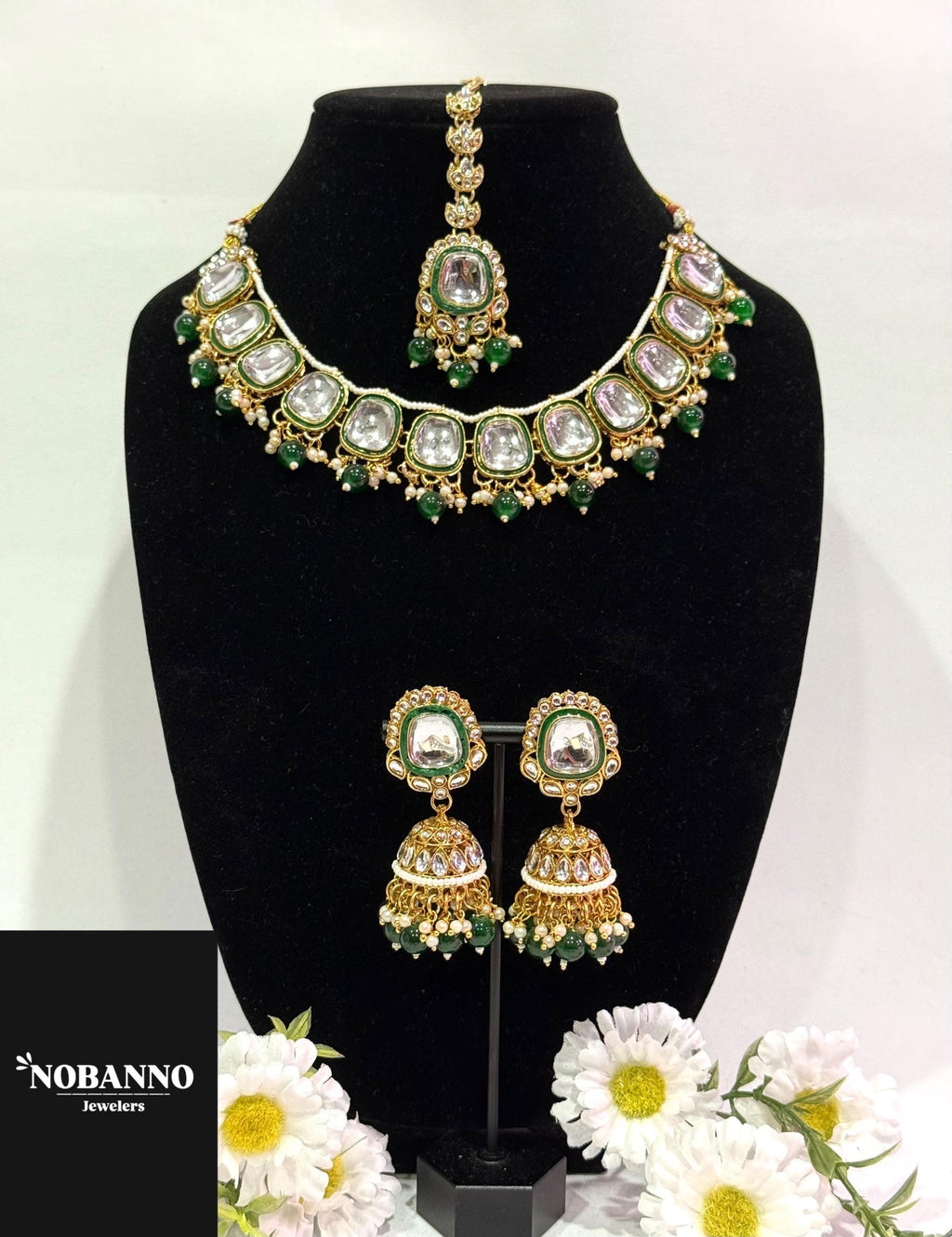 Pristine Handcrafted  Kundan Necklace set/Indian  Jewelry Set/ High Quality Kundan 4 Piece Set