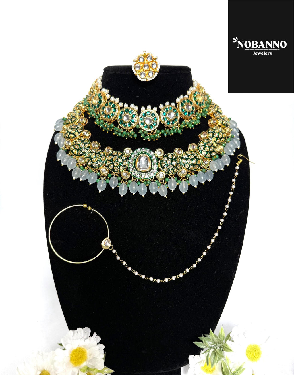 Pristine Handcrafted  Kundan Bridal set/Indian Full Bridal Jewelry Set/ High Quality Kundan 10 Piece Set.