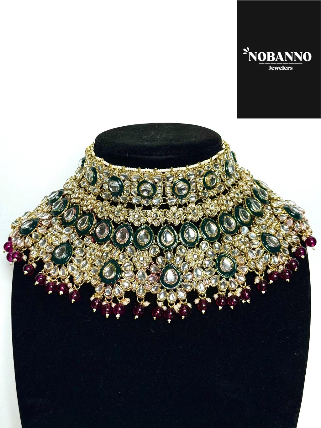 Handcrafted Kundan Necklace Set.Indian /pakistani/Bangladeshi Jewelry.
