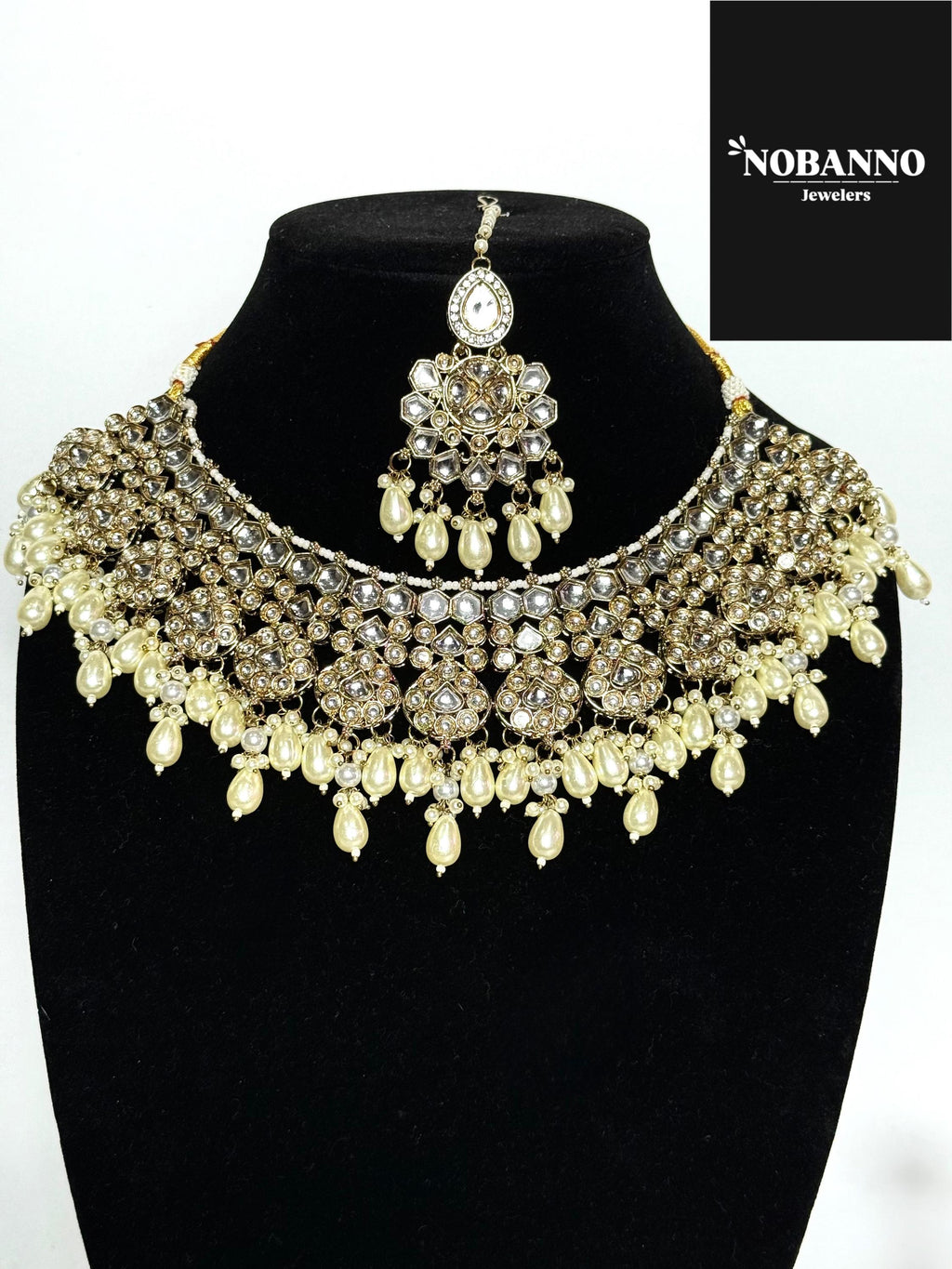 Pristine Handcrafted  Kundan Necklace set/Indian  Jewelry Set/ High Quality Kundan 4 Piece Set