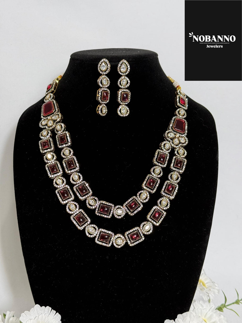 Premium Quality Victorian Polished long necklace Set/Indian Jewellery/ Victorian jewellery.