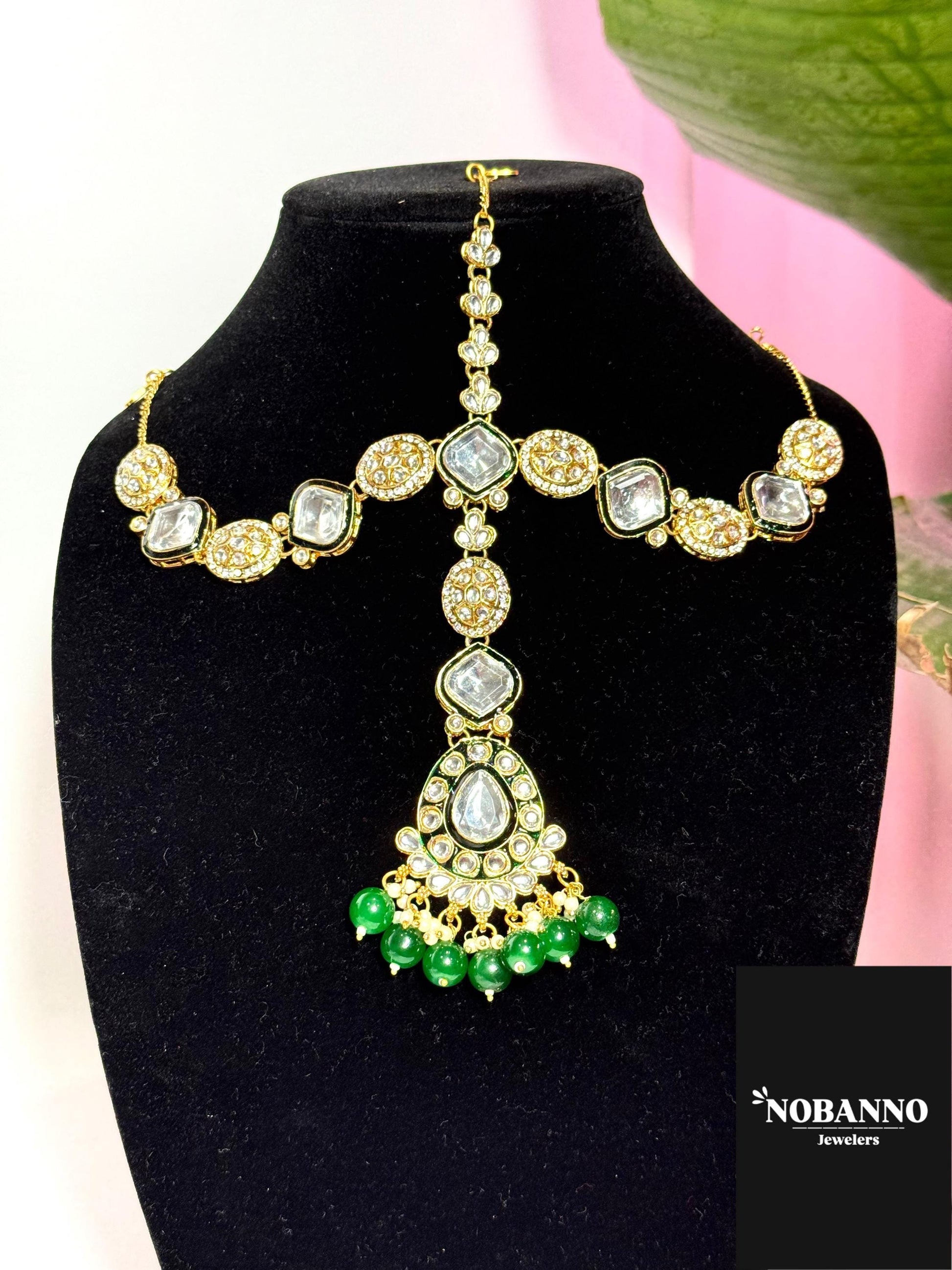 Pristine Handcrafted  Kundan Bridal set/Indian Full Bridal Jewelry Set/ High Quality Kundan 7 Piece Set