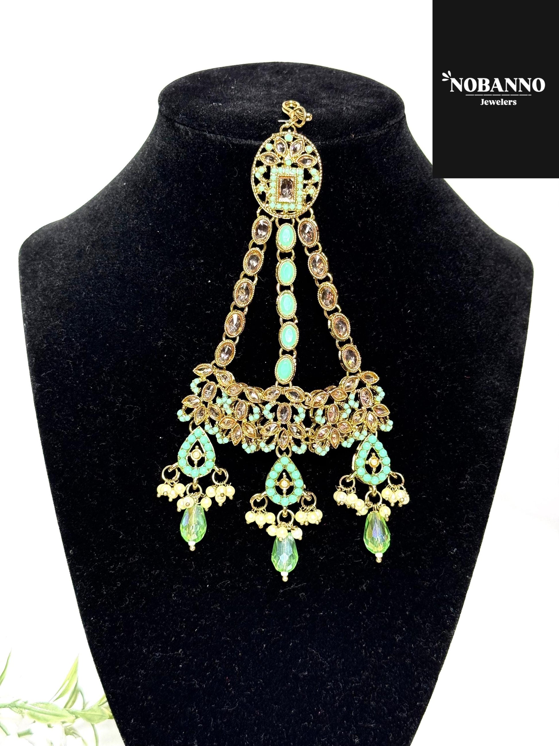 Pristine Handcrafted  Polki Kundan Bridal set/Indian Semi Bridal Jewelry Set/ High Quality Kundan Polki 5 Piece Set