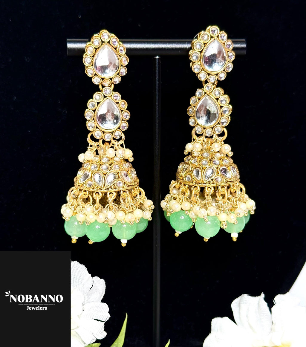 Handcrafted Kundan Necklace Set.Indian /pakistani/Bangladeshi Jewelry.
