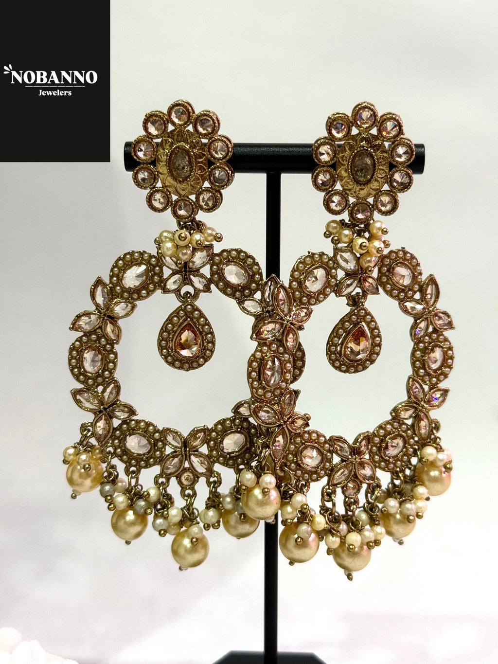 Pristine Handcrafted  Polki Kundan necklace  set/Indian Jewelry Set/ High Quality Kundan Polki 4 Piece Set