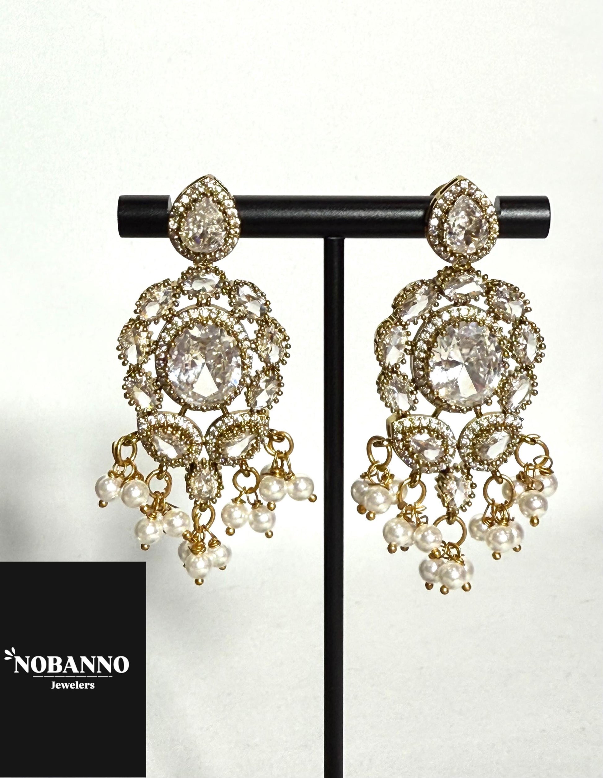 Premium Quality Moissanite Kundan Victorian Polished Jewelry Set/Indian Jewellery/ kundan jewellery/High quality stone neacklace set.