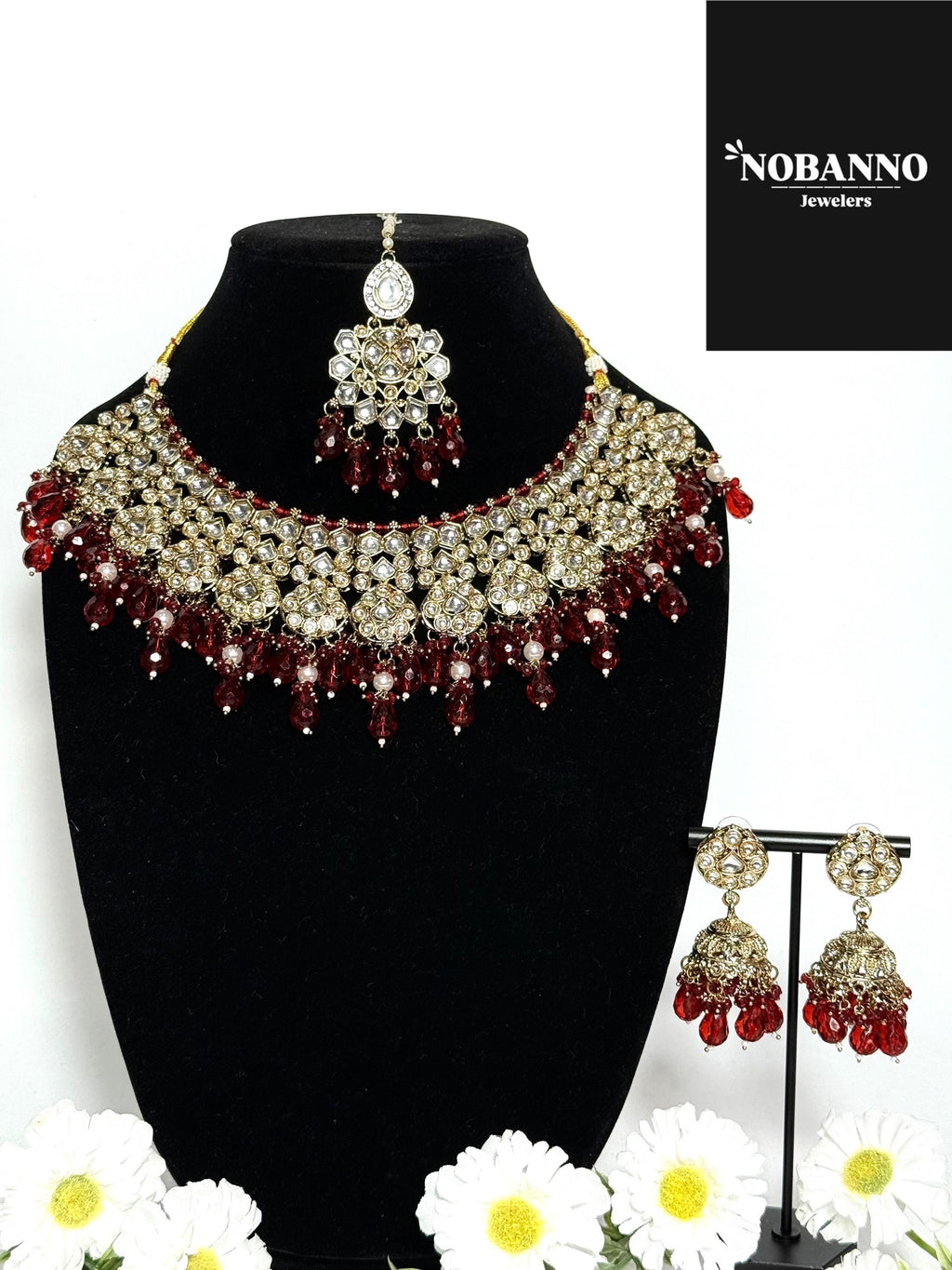 Pristine Handcrafted  Kundan Necklace set/Indian  Jewelry Set/ High Quality Kundan 4 Piece Set