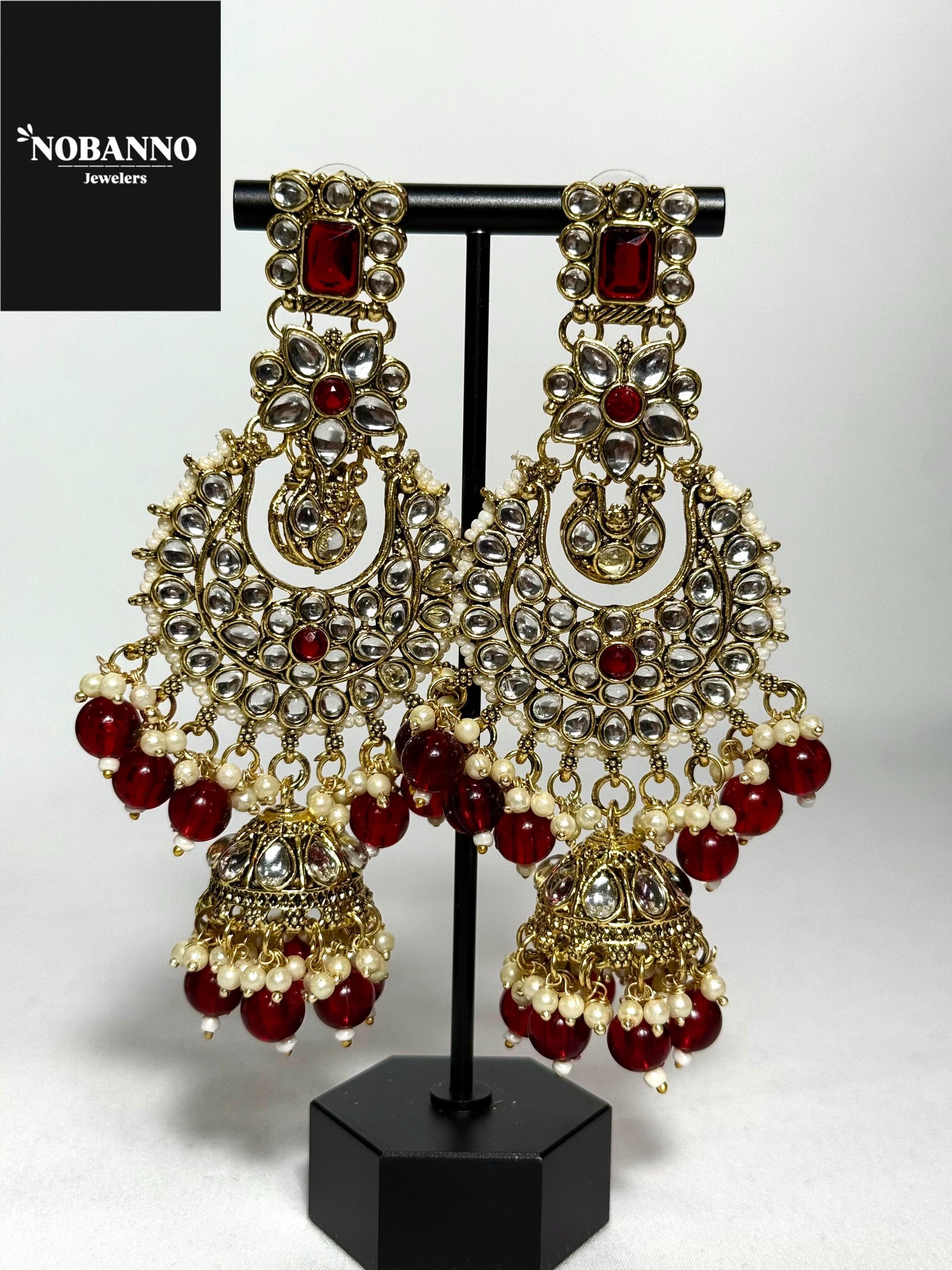 Handcrafted Kundan Necklace Set.Indian /pakistani/Bangladeshi Jewelry.