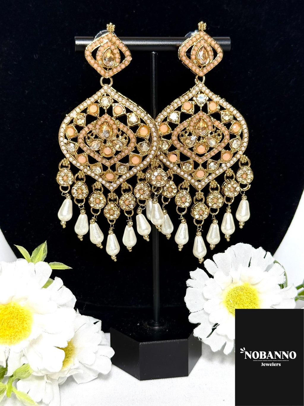 Pristine Handcrafted Polki Kundan Necklace set/Indian Jewelry Set/ High Quality Kundan 4 Piece Set.