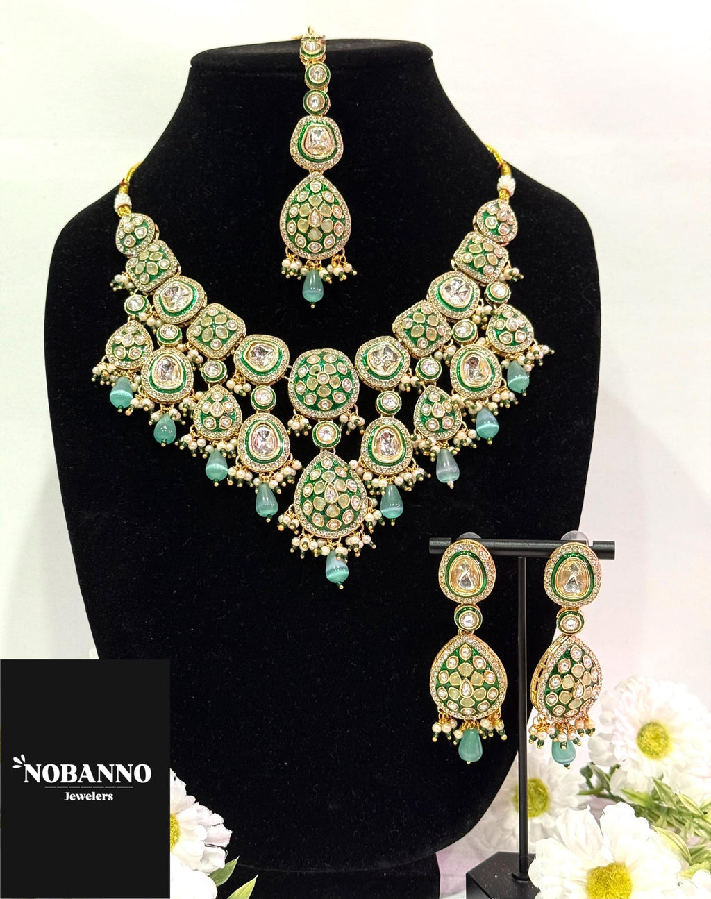 Pristine Handcrafted Minakari Kundan Necklace set/Indian  Jewelry Set/ High Quality Kundan 4 Piece Set