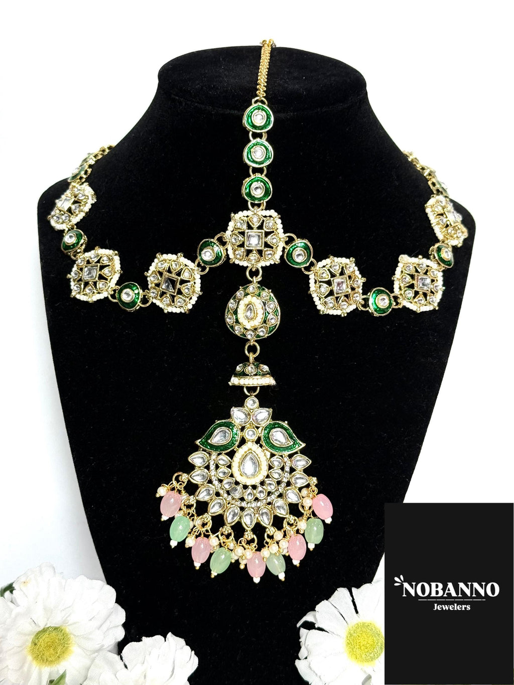 Pristine Handcrafted  Kundan Bridal set/Indian Full Bridal Jewelry Set/ High Quality Kundan 7 Piece Set