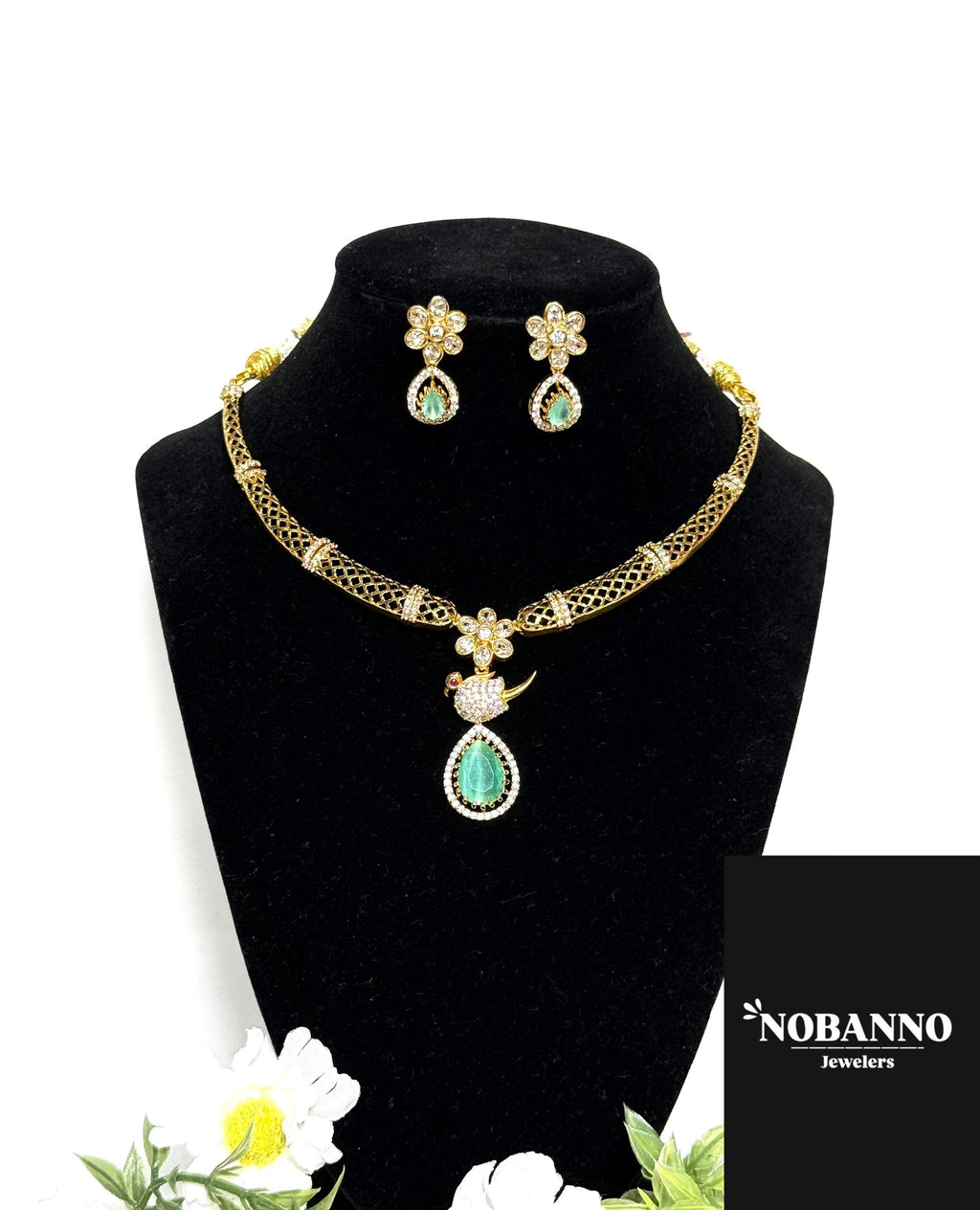 Pristine Handcrafted Goldplated jewelery set/Indian Jewelry Set/ Good quality 3 Piece Set.