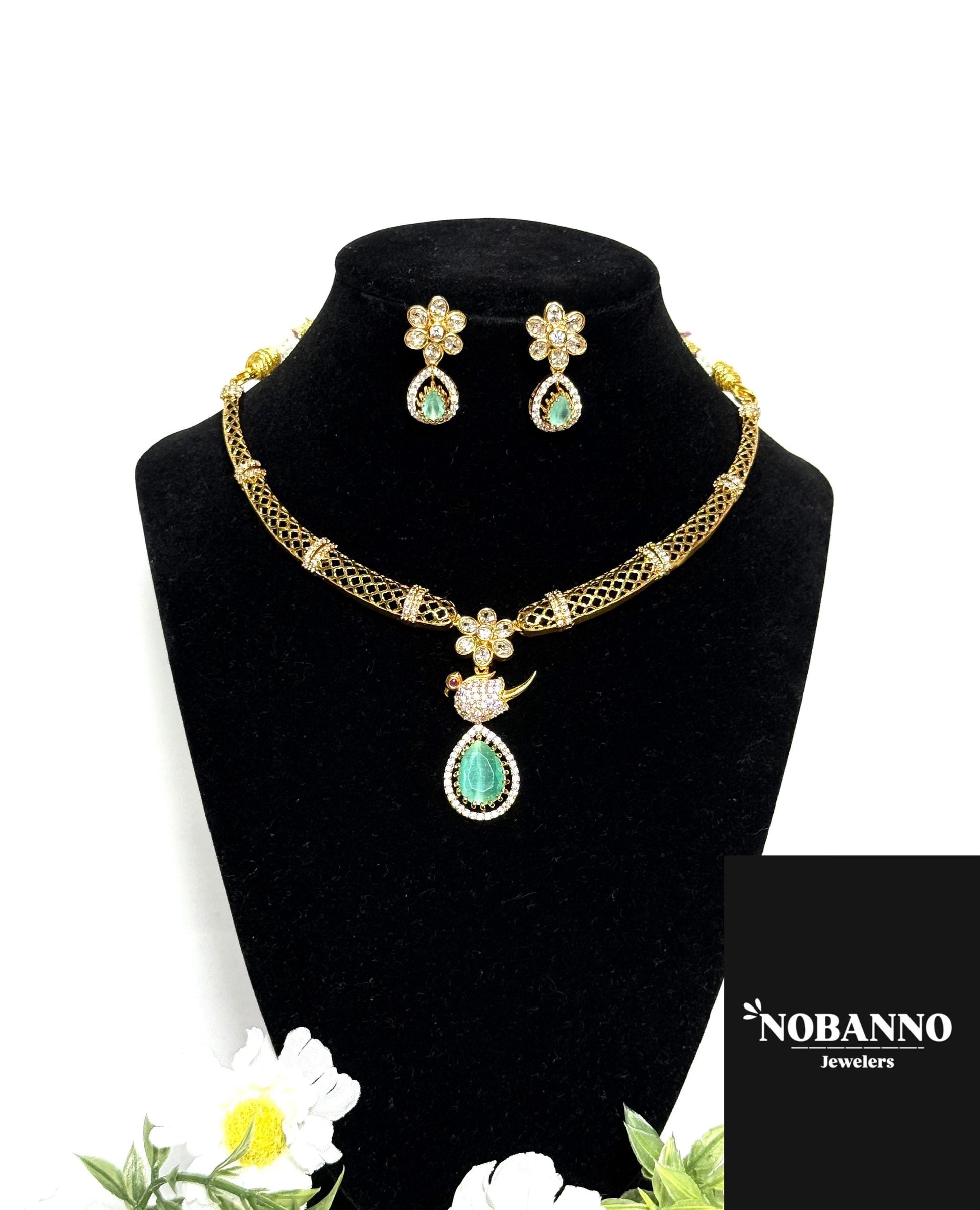 Pristine Handcrafted Goldplated jewelery set/Indian Jewelry Set/ Good quality 3 Piece Set.