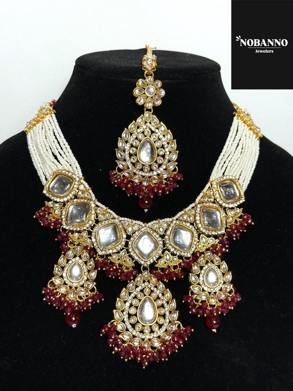 Handcrafted Kundan Choker set/Indian  Jewelry Set/ High Quality Kundan 4 Piece Set.