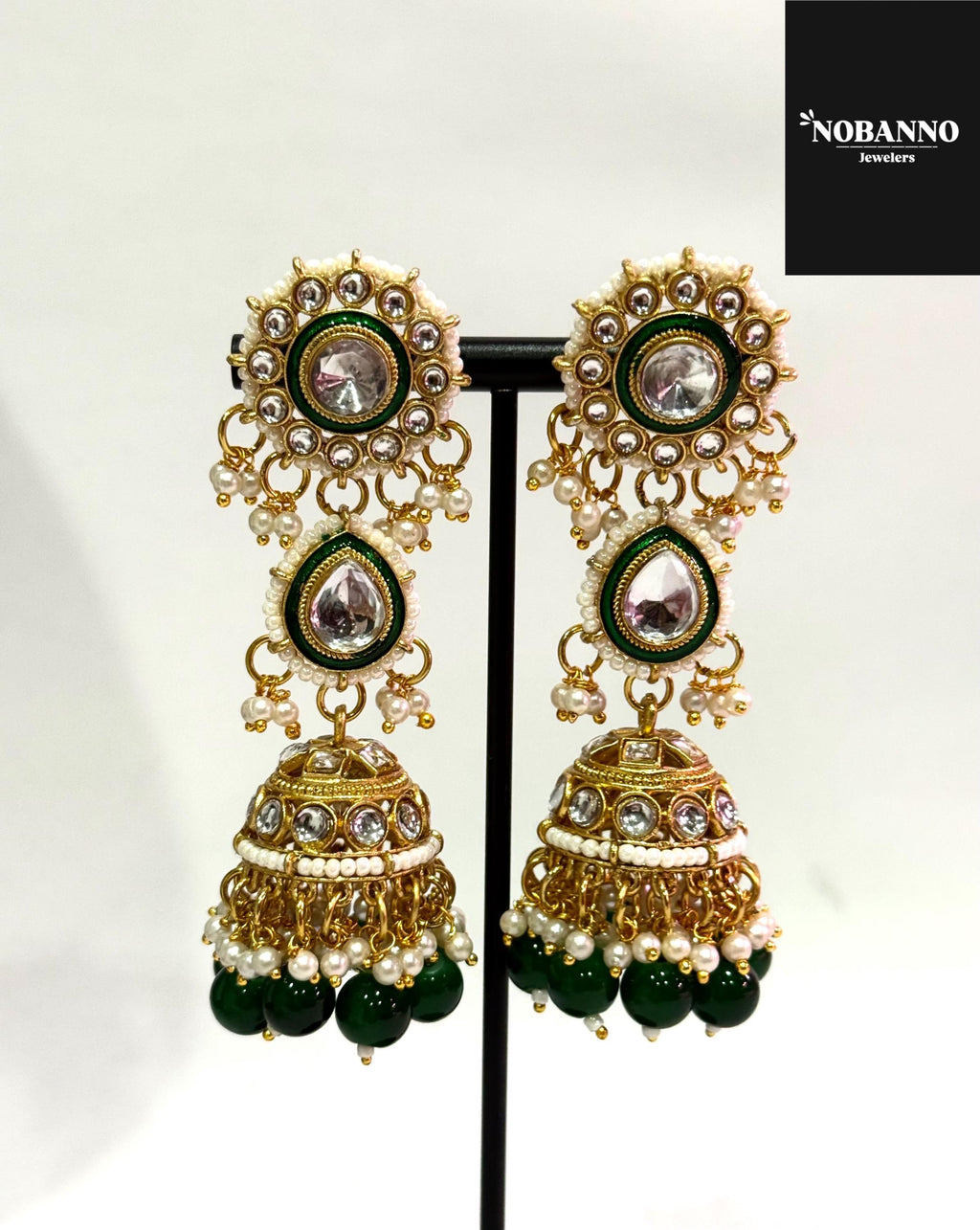 Pristine Handcrafted  Kundan Necklace set/Indian  Jewelry Set/ High Quality Kundan 4 Piece Set