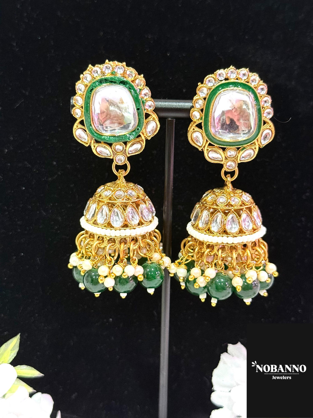 Pristine Handcrafted  Kundan Necklace set/Indian  Jewelry Set/ High Quality Kundan 4 Piece Set