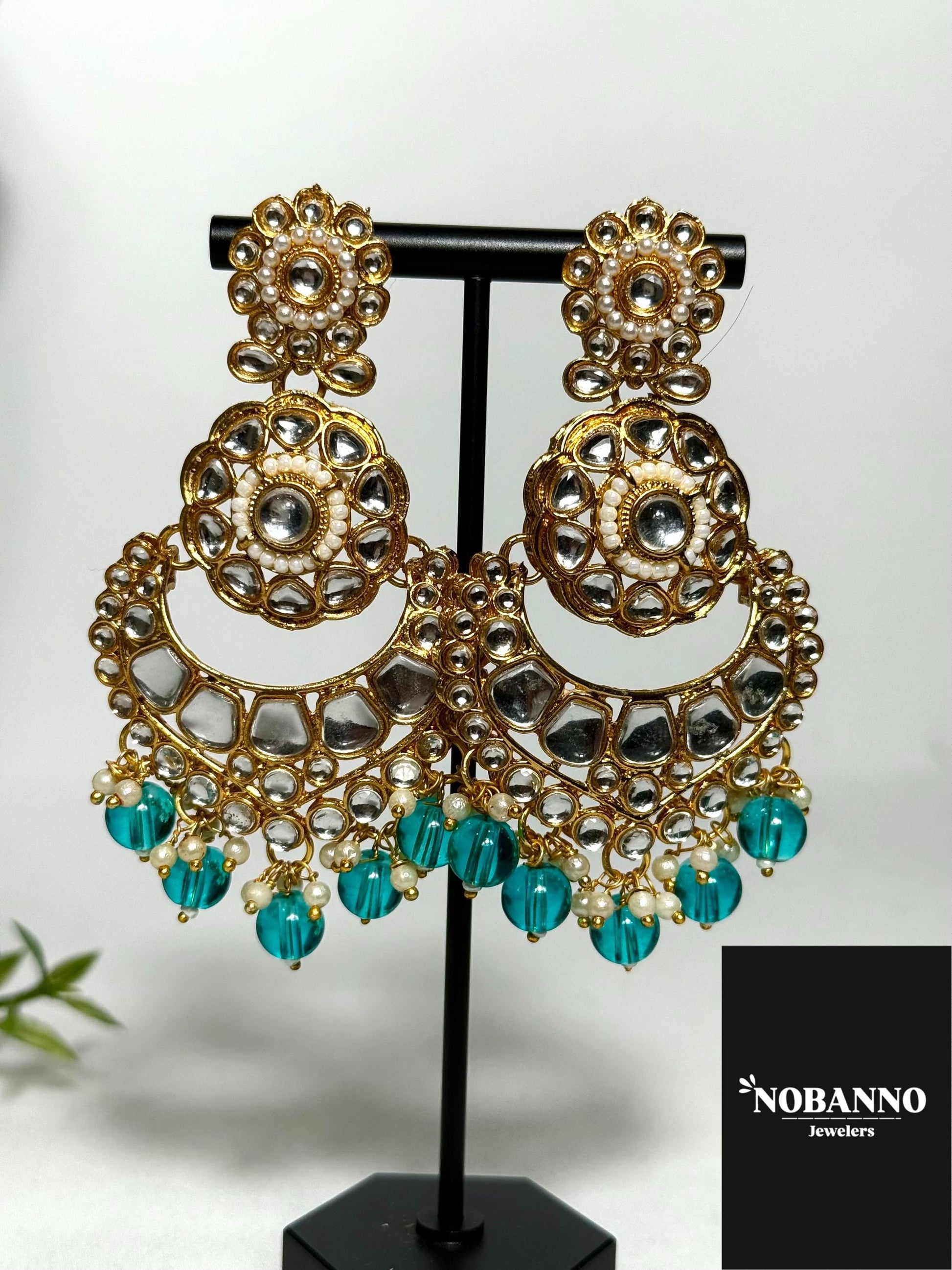 Pristine Handcrafted Kundan Necklace set/Indian Jewelry Set/ High Quality Kundan 4 Piece Set.