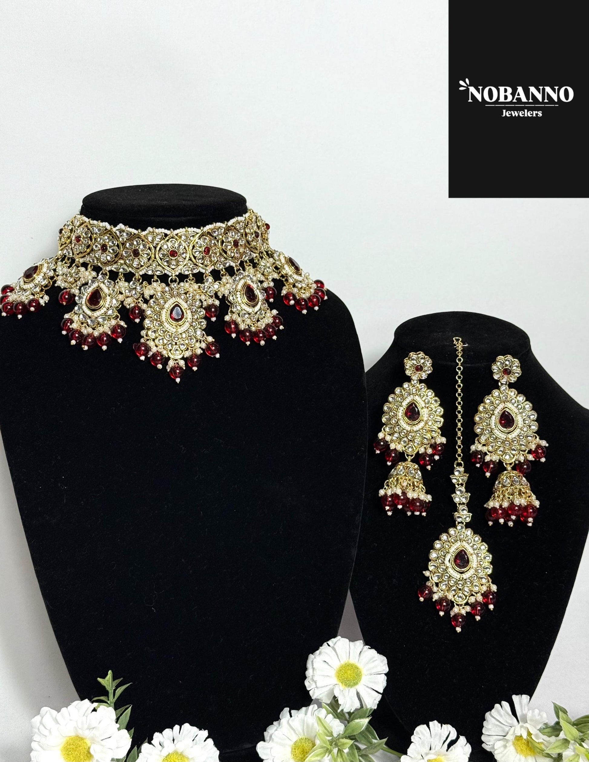 Pristine Handcrafted  Kundan Necklace set/Indian  Jewelry Set/ High Quality Kundan 4 Piece Set