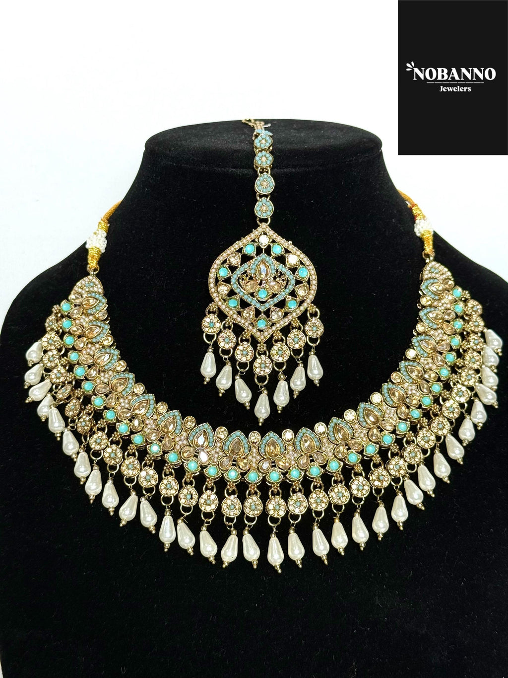 Pristine Handcrafted Polki Kundan Necklace set/Indian  Jewelry Set/ High Quality Kundan 4 Piece Set.