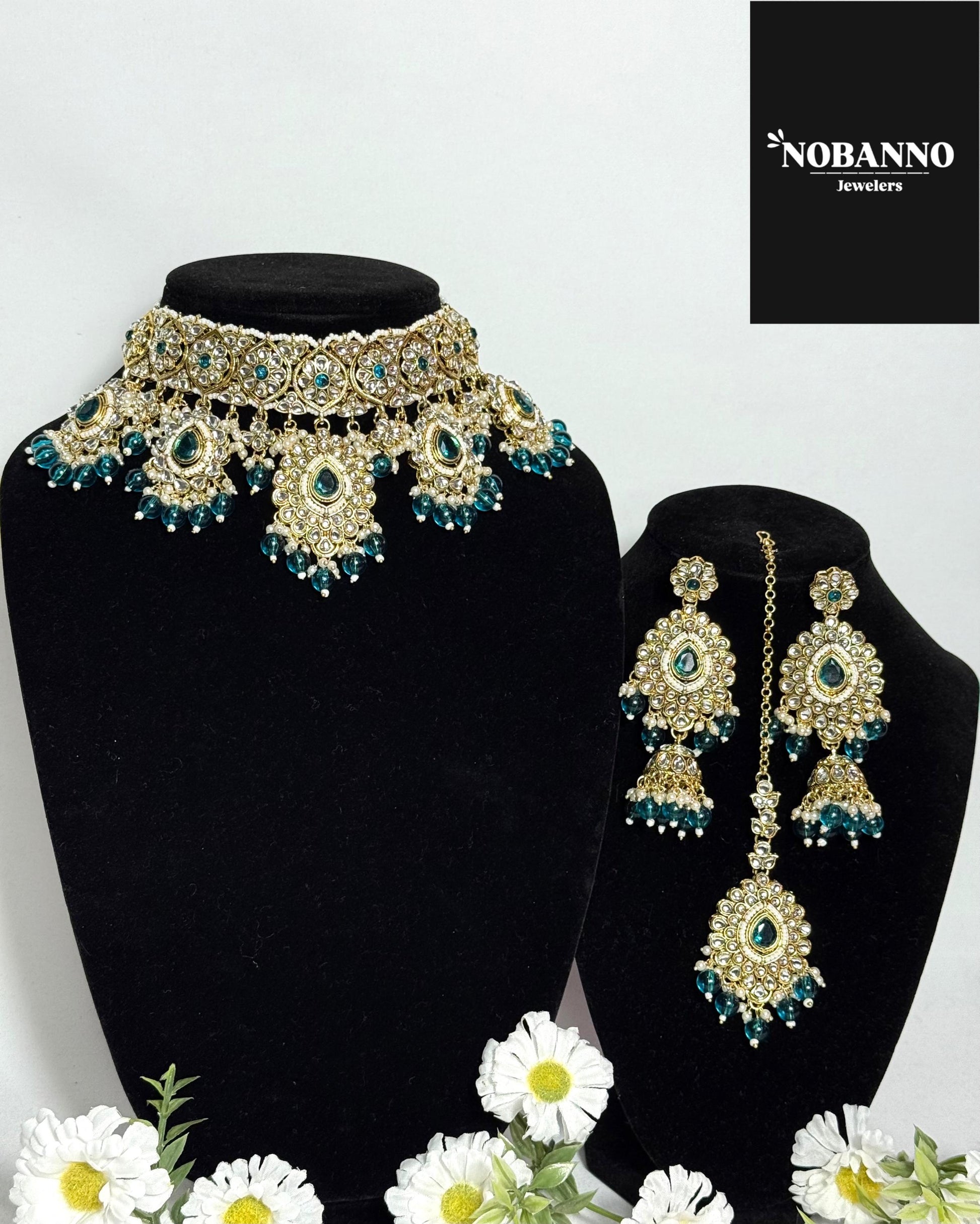 Pristine Handcrafted  Kundan Necklace set/Indian  Jewelry Set/ High Quality Kundan 4 Piece Set