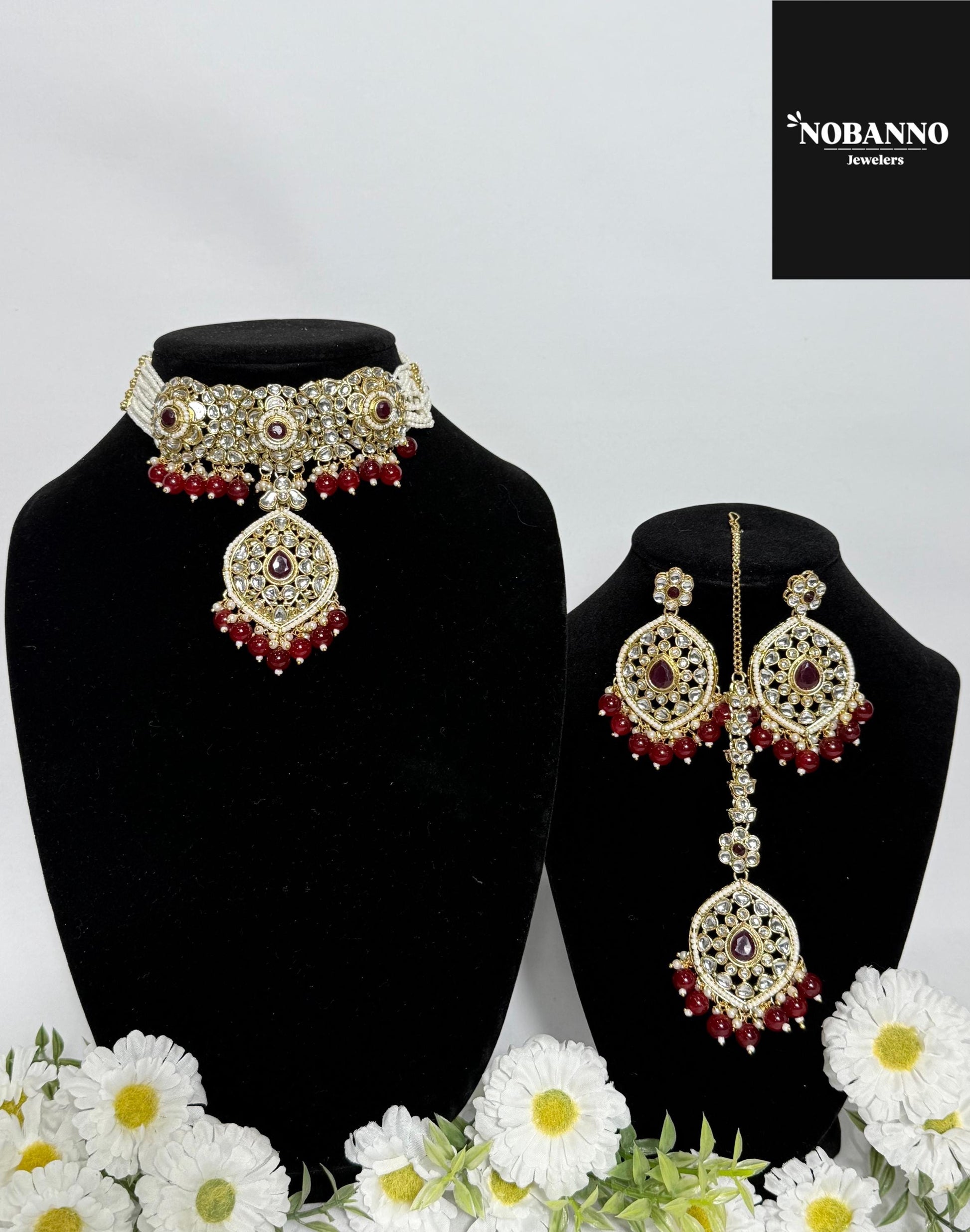Pristine Handcrafted  Kundan Necklace set/Indian  Jewelry Set/ High Quality Kundan 4 Piece Set