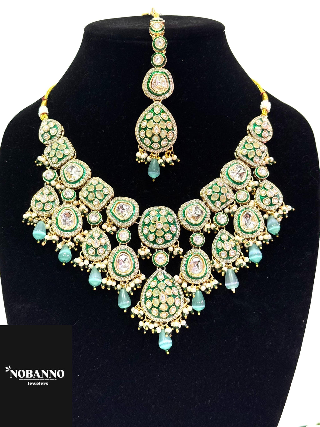 Pristine Handcrafted Minakari Kundan Necklace set/Indian  Jewelry Set/ High Quality Kundan 4 Piece Set