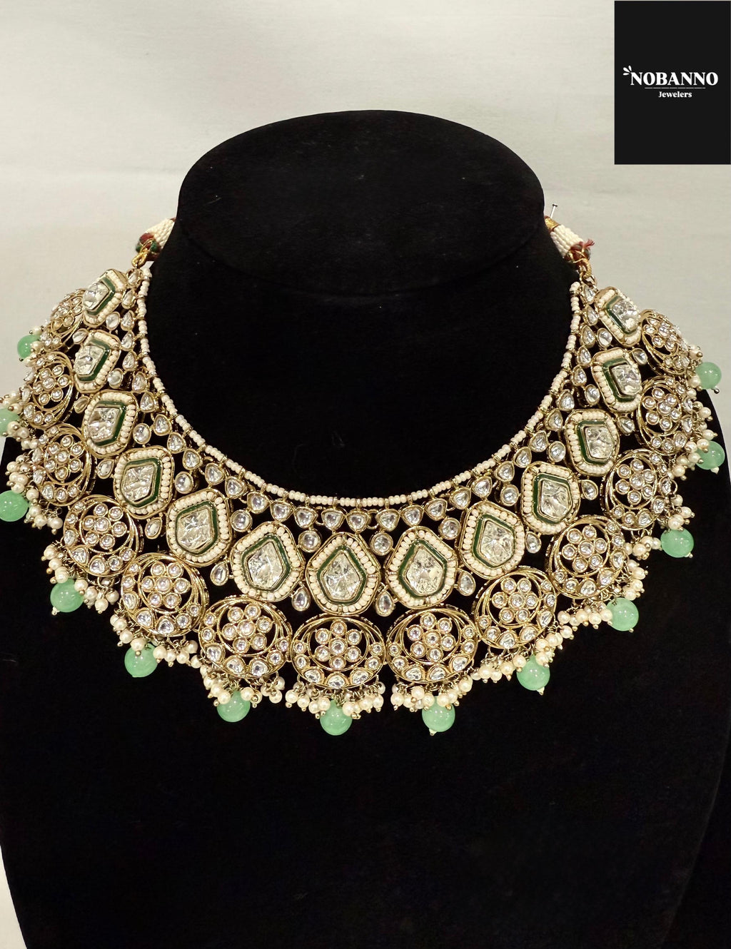 Pristine Handcrafted  Kundan Necklace set/Indian  Jewelry Set/ High Quality Kundan 4 Piece Set