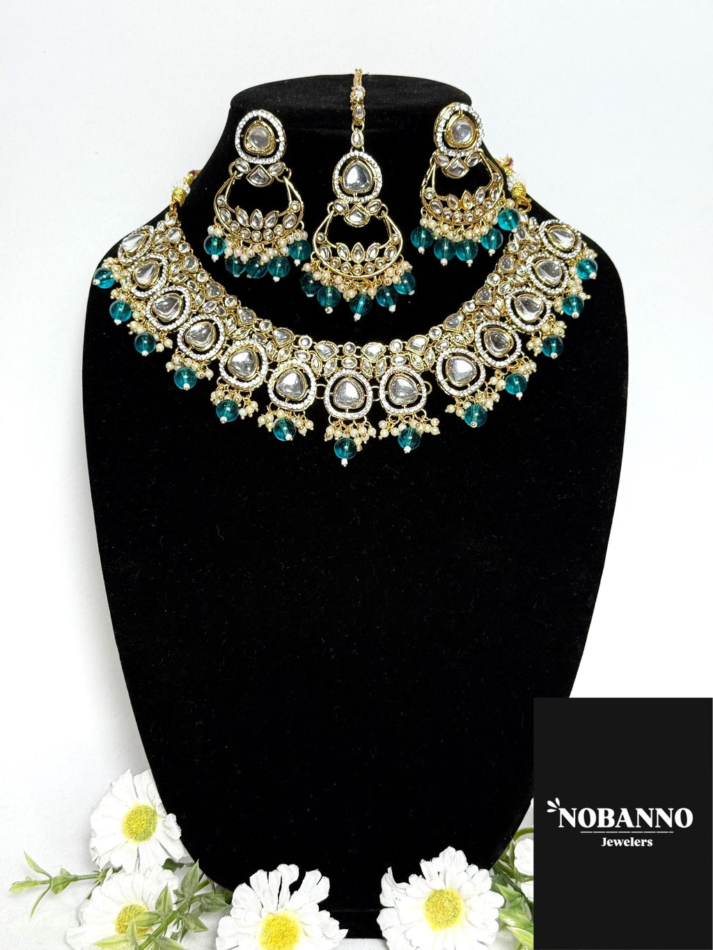 Pristine Handcrafted  Kundan Necklace set/Indian  Jewelry Set/ High Quality Kundan 4 Piece Set