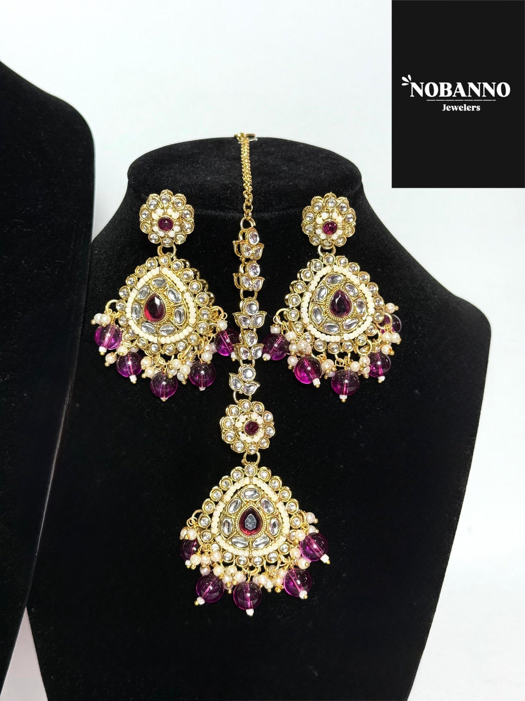 Handcrafted Kundan Choker set/Indian  Jewelry Set/ High Quality Kundan 4 Piece Set.