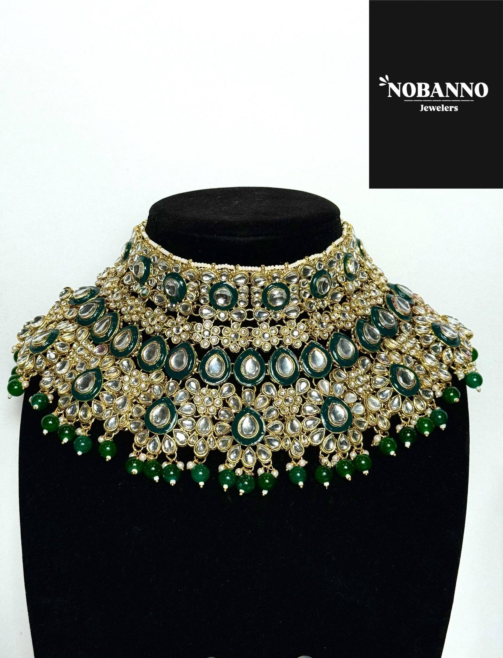 Handcrafted Kundan Necklace Set.Indian /pakistani/Bangladeshi Jewelry.