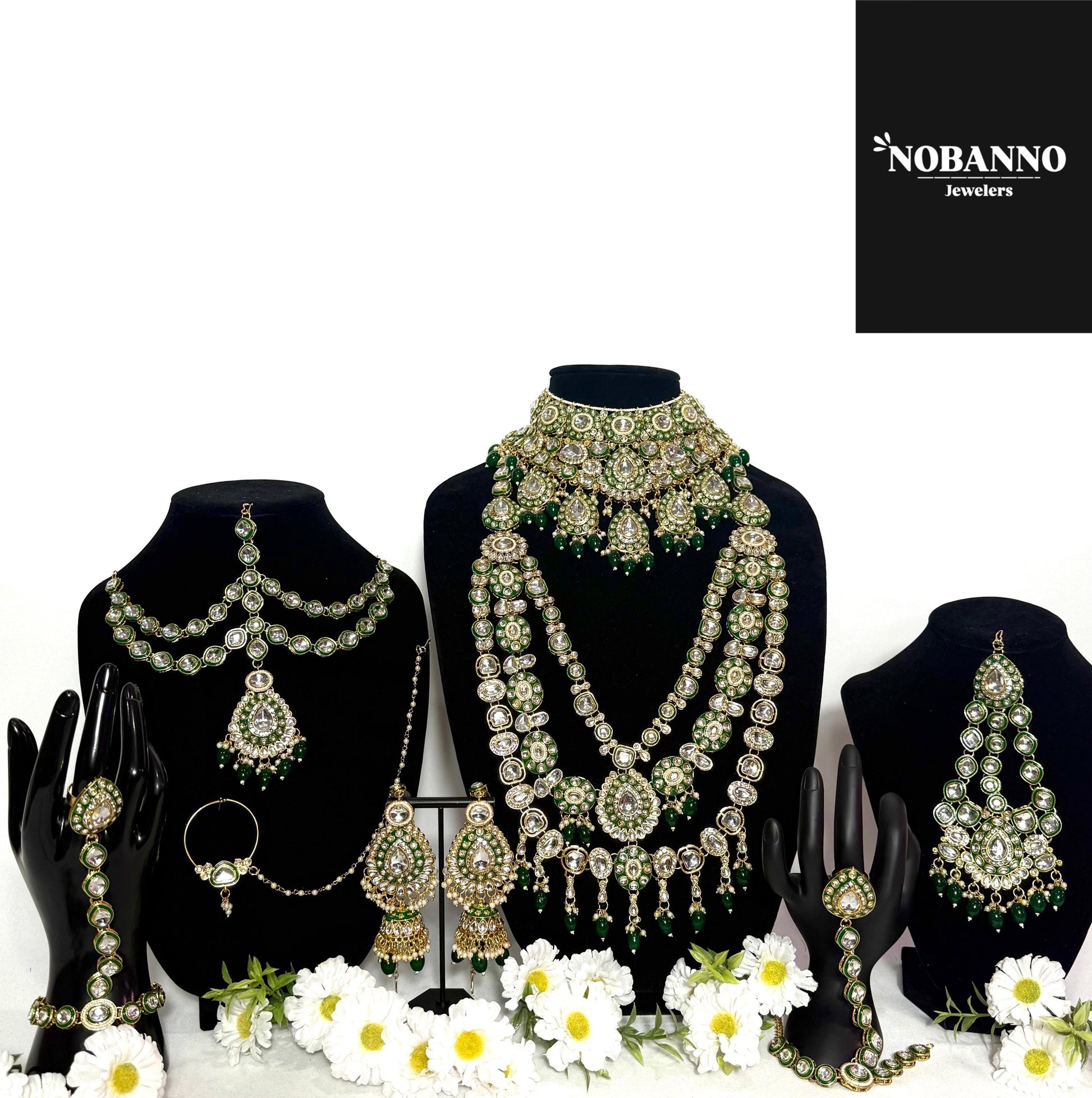 Pristine Handcrafted Kundan Full Bridal set/Indian Full Bridal Jewelry Set/ High Quality Kundan 9 Piece Set.