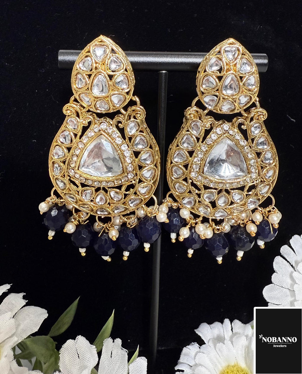 Pristine Handcrafted  Kundan Necklace set/Indian  Jewelry Set/ High Quality Kundan 4 Piece Set