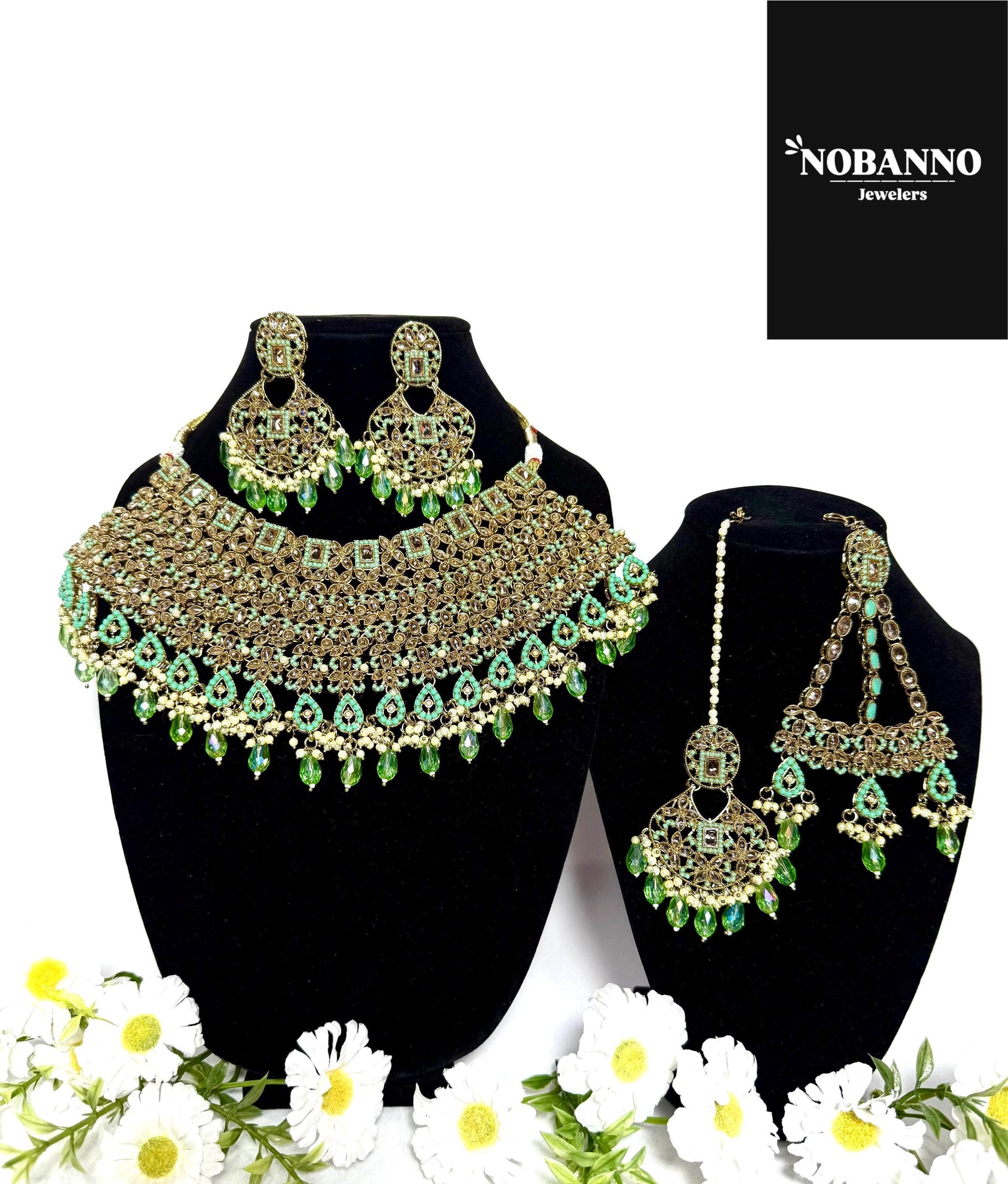 Pristine Handcrafted  Polki Kundan Bridal set/Indian Semi Bridal Jewelry Set/ High Quality Kundan Polki 5 Piece Set