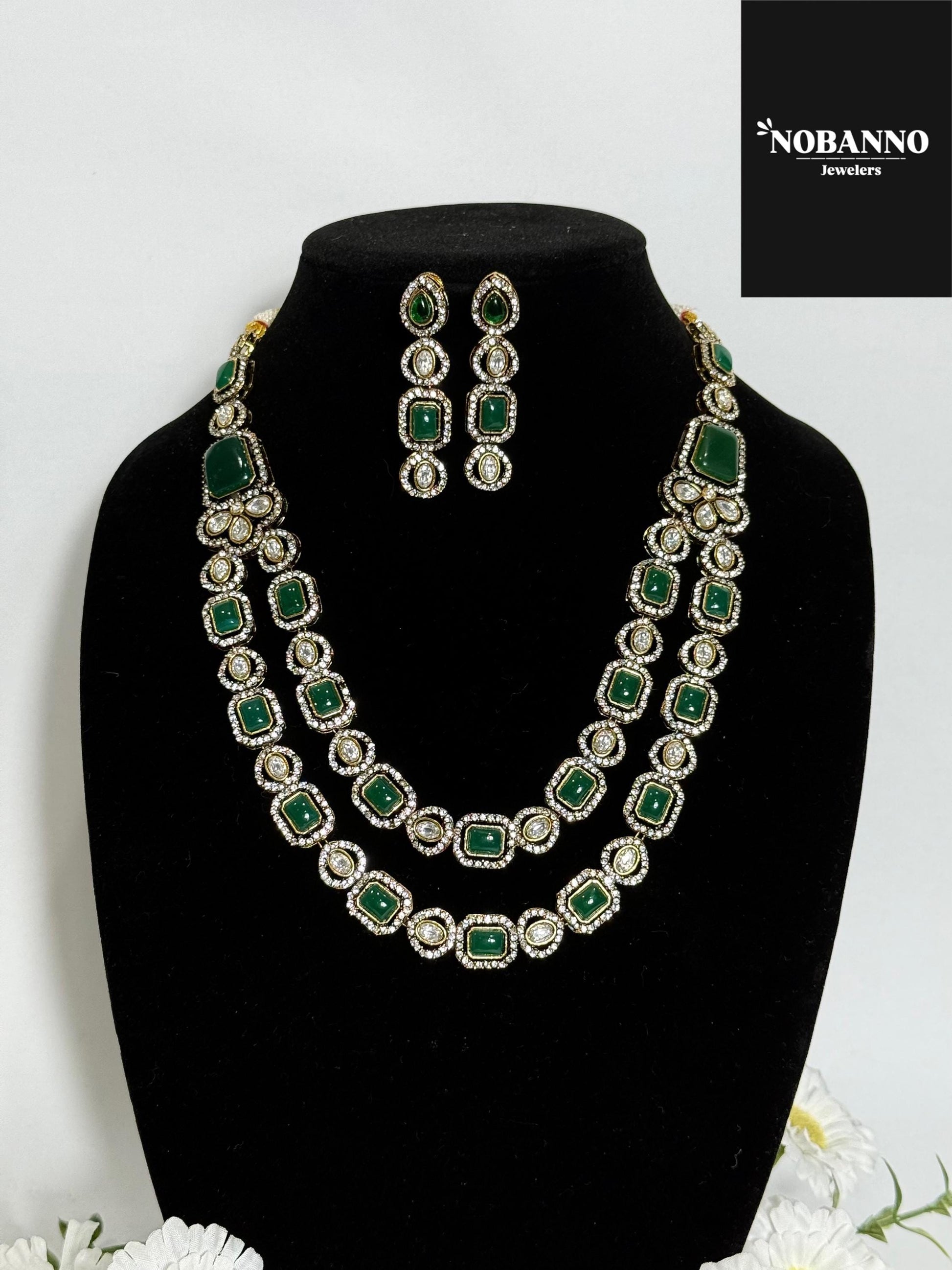 Premium Quality Victorian Polished long necklace Set/Indian Jewellery/ Victorian jewellery.