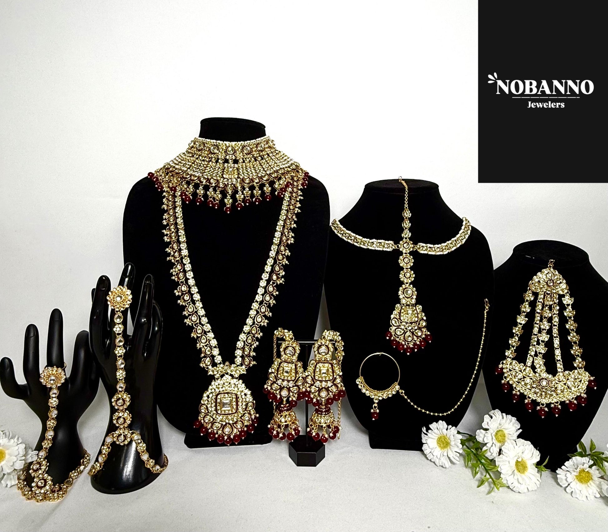 Pristine Handcrafted Kundan Bridal set/Indian Full Bridal Jewelry Set/ High Quality Kundan Polki 9 Piece Set.