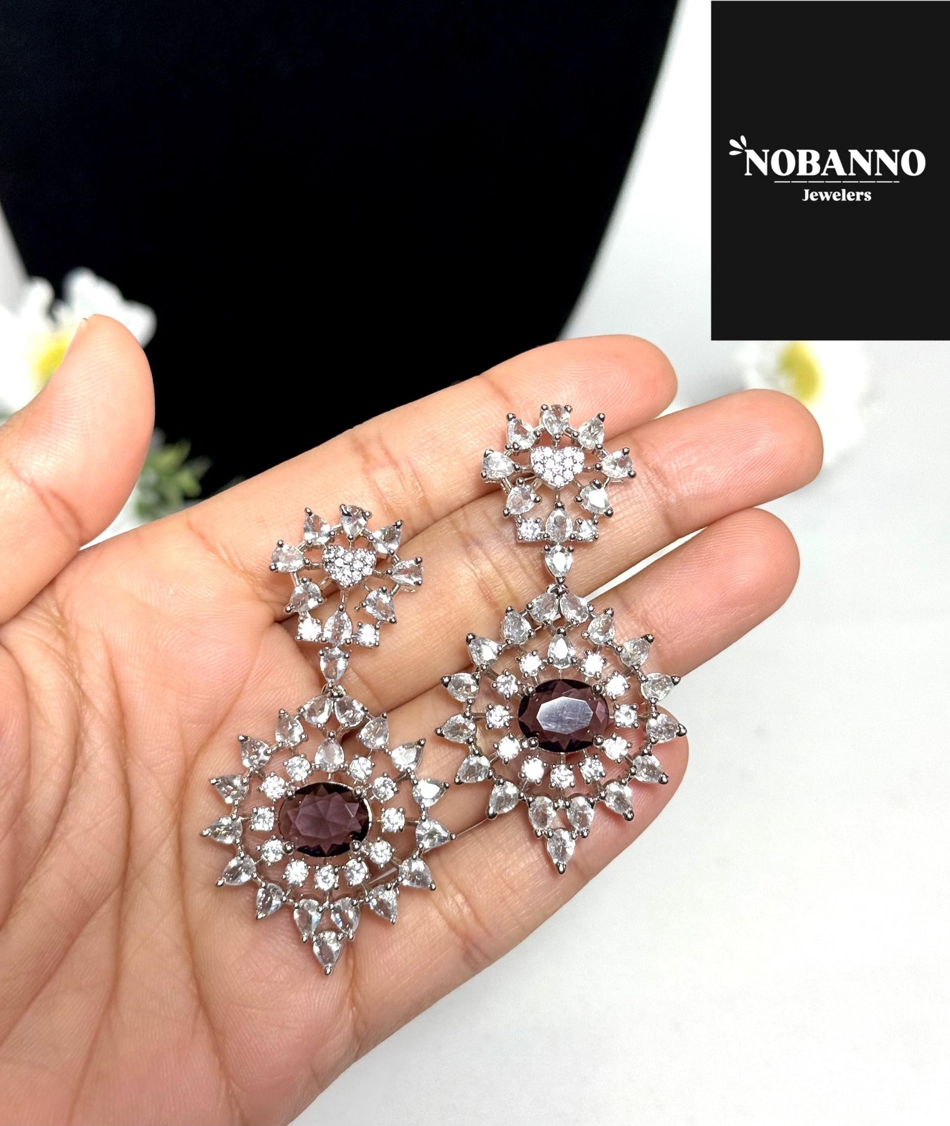 Pristine Handcrafted  AD Jewelery set/Indian  Jewelry Set/ High Quality AD 3 Piece Set.