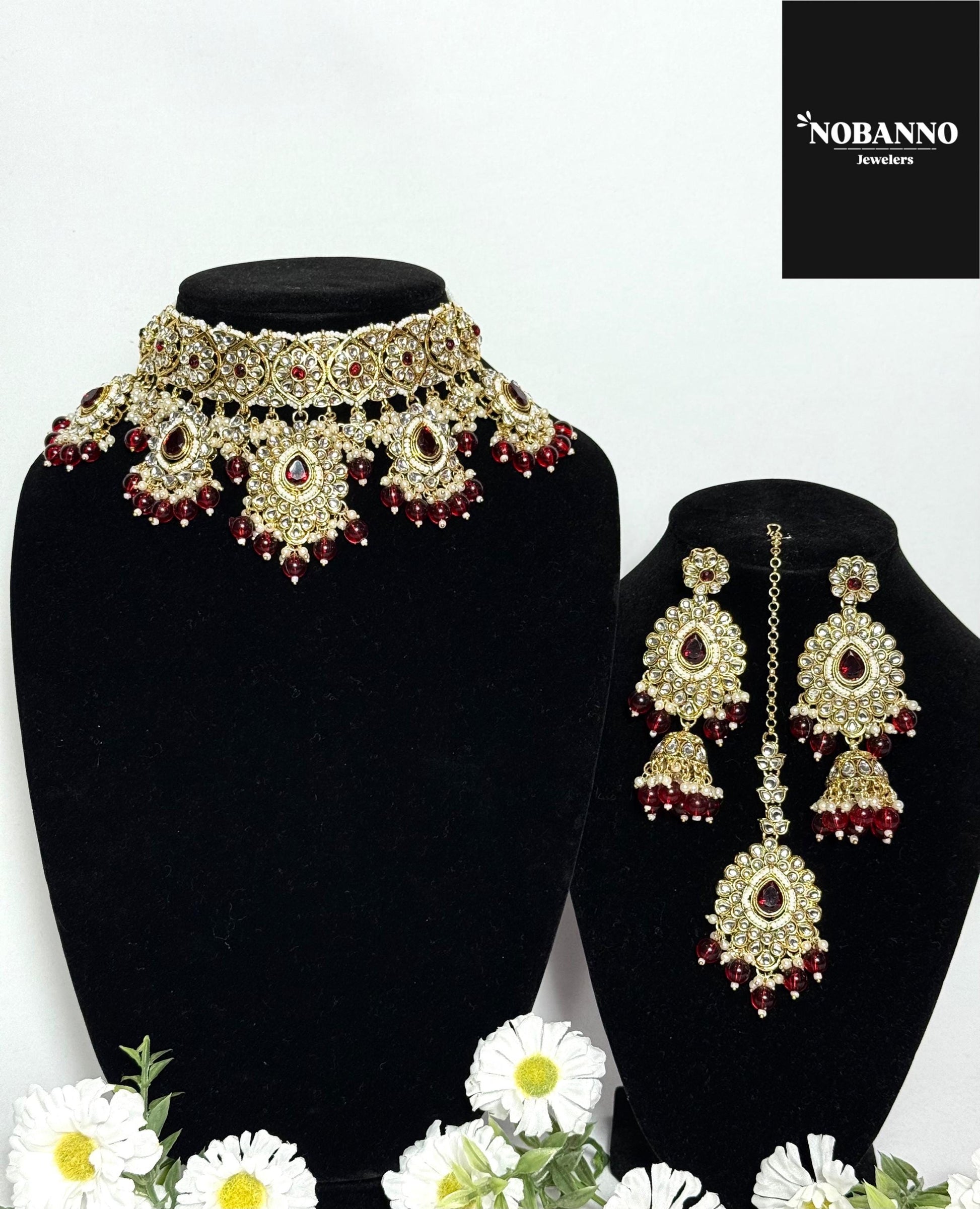 Pristine Handcrafted  Kundan Necklace set/Indian  Jewelry Set/ High Quality Kundan 4 Piece Set