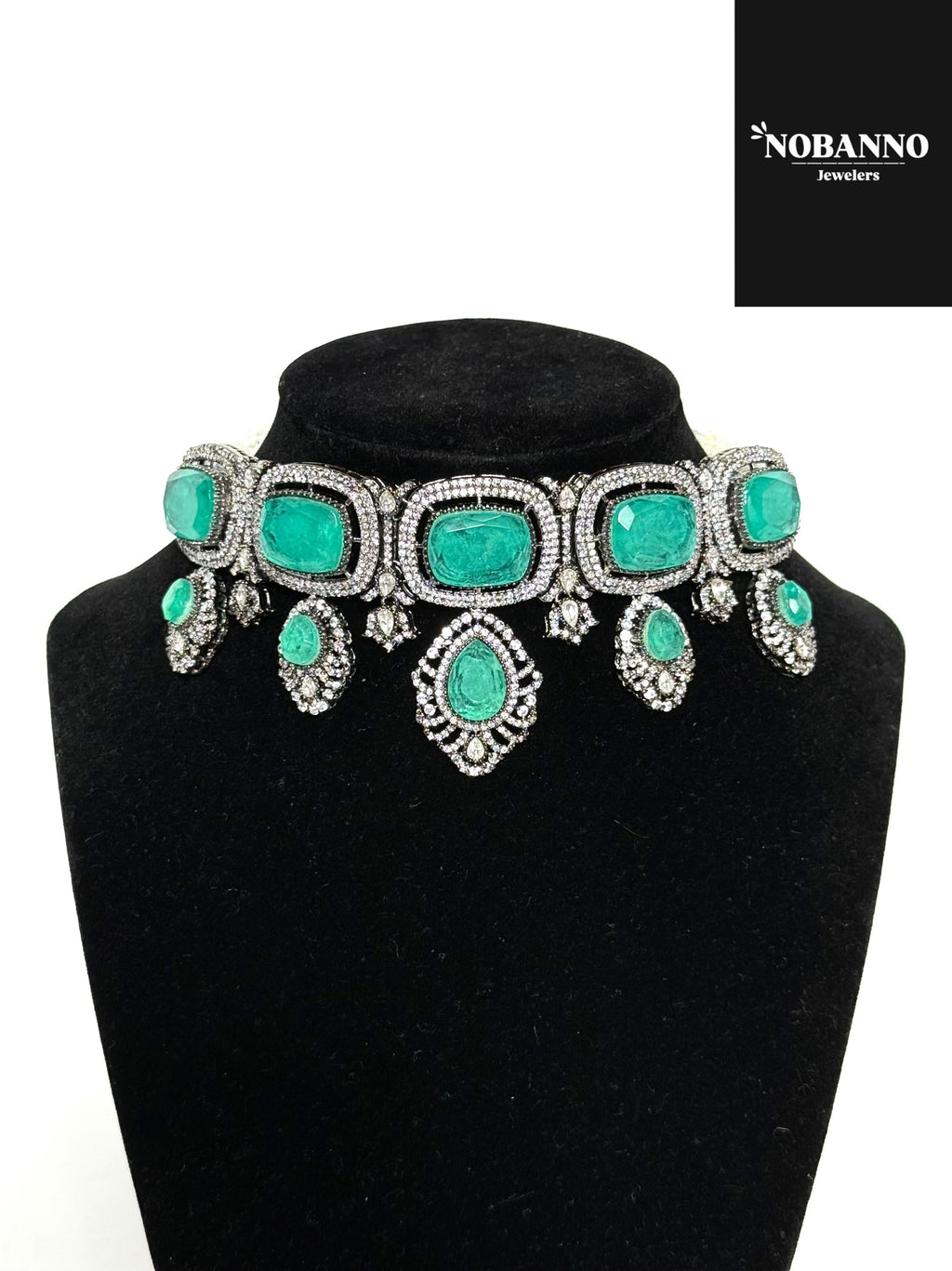 Premium Quality Moissanite Polki Victorian Polished Jewelry Set/Indian Jewellery/ kundan jewellery/High quality Choker set.