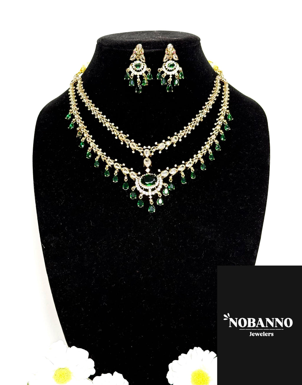 Premium Quality Moissanite Kundan Victorian Polished Jewelry Set/Indian Jewellery/ kundan jewellery/High quality stone neacklace set.