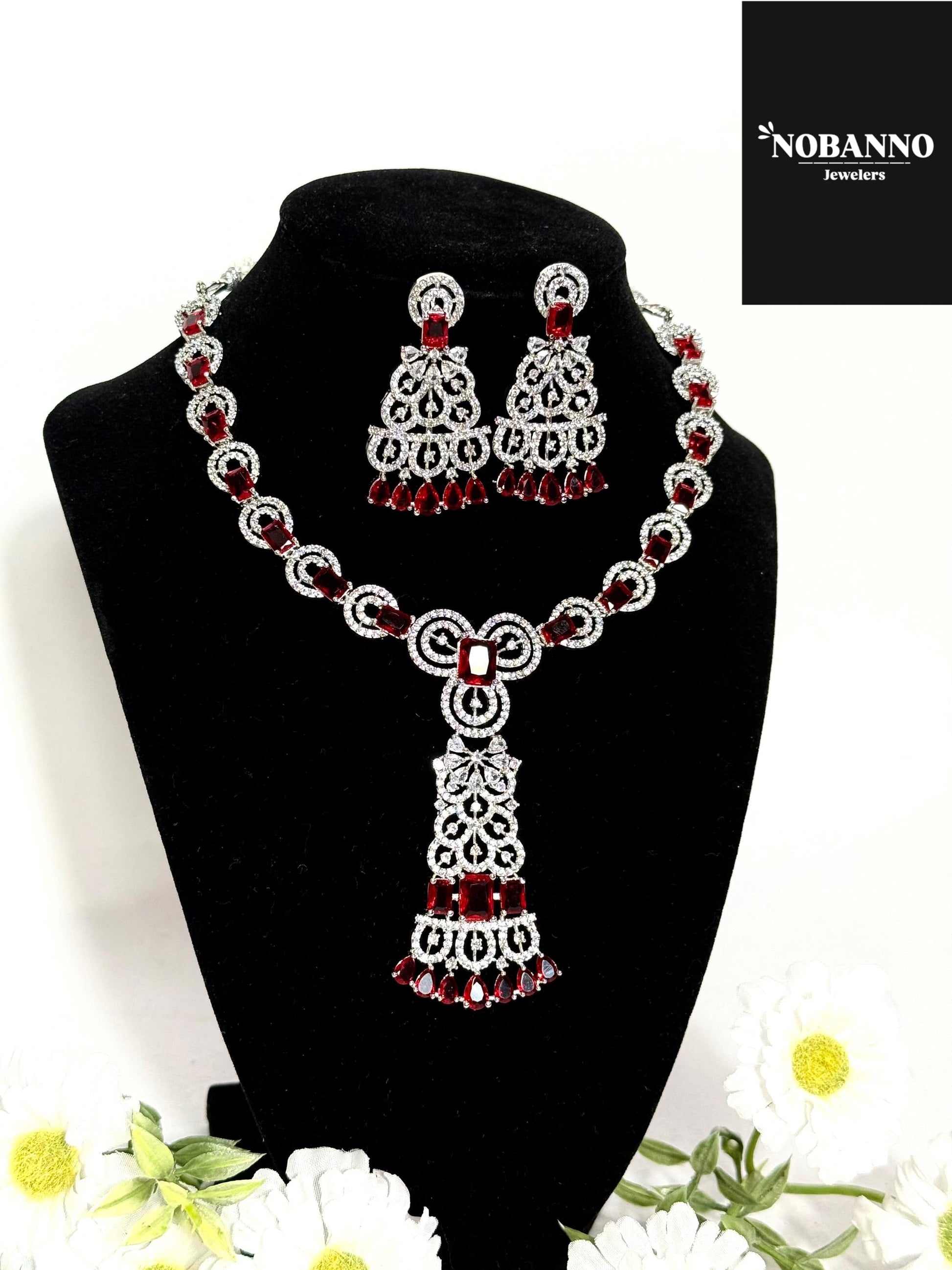 Pristine Handcrafted American diamond set/ necklace set /AD jewelry/Indian Jewelry Set
