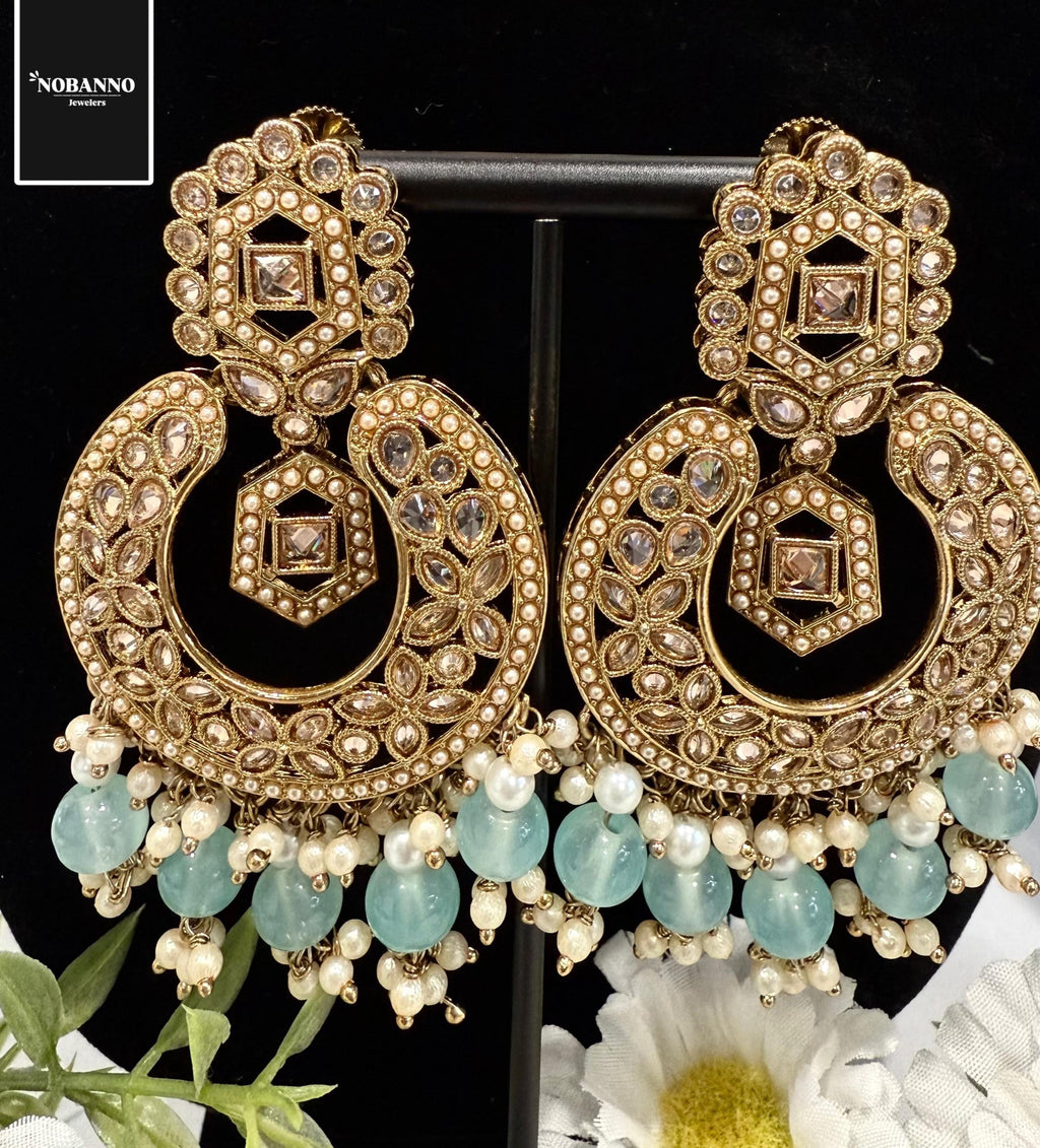 Pristine Handcrafted Kundan Bridal set/Indian Semi Bridal Jewelry Set/ High Quality Kundan Polki 5 Piece Set