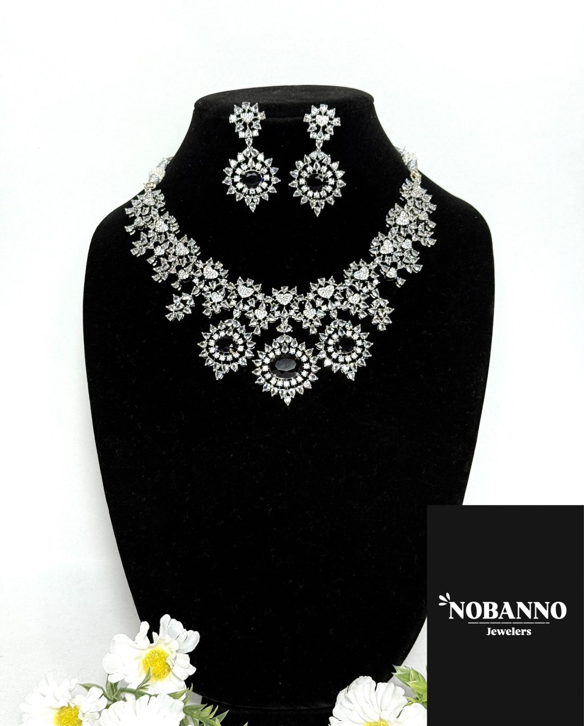 Pristine Handcrafted  AD Jewelery set/Indian  Jewelry Set/ High Quality AD 3 Piece Set.